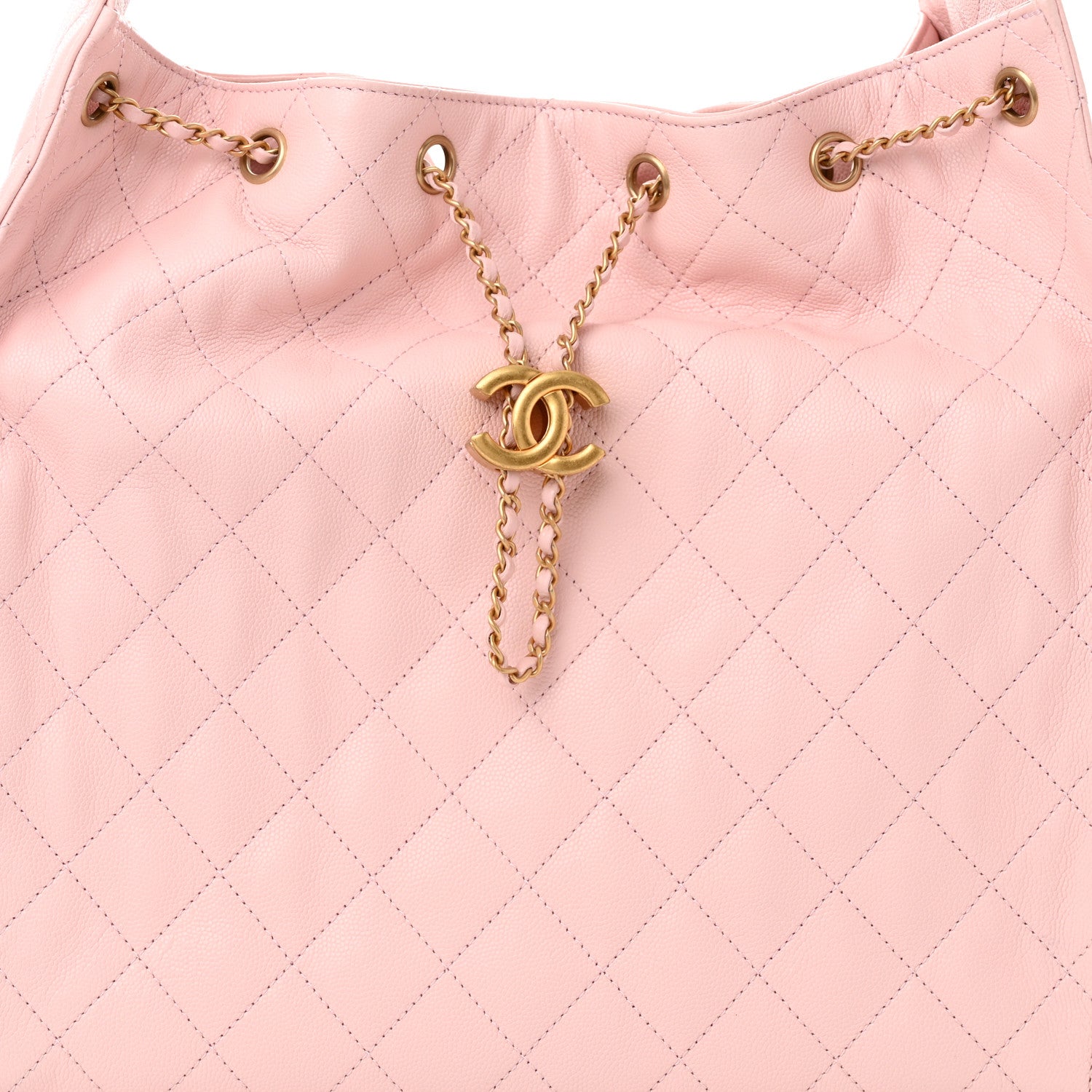Caviar Quilted Medium Chanel 25 Handbag Light Pink