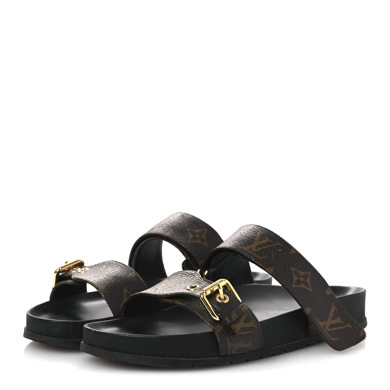 Monogram Bom Dia Mule Sandals 39 Black