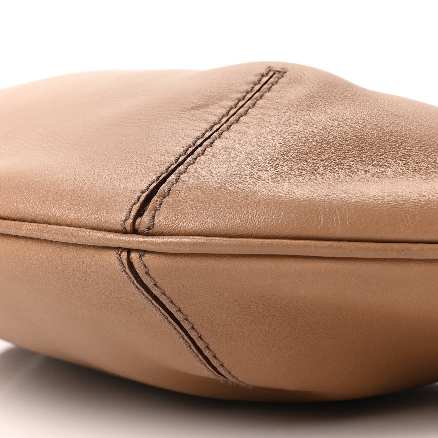 Calfskin Raffia Shoulder Bag Beige