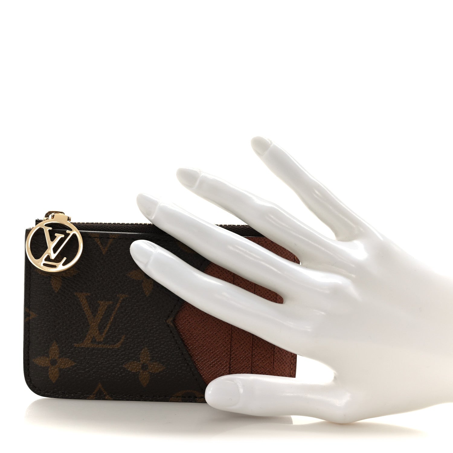 Monogram Zipped Romy Card Holder