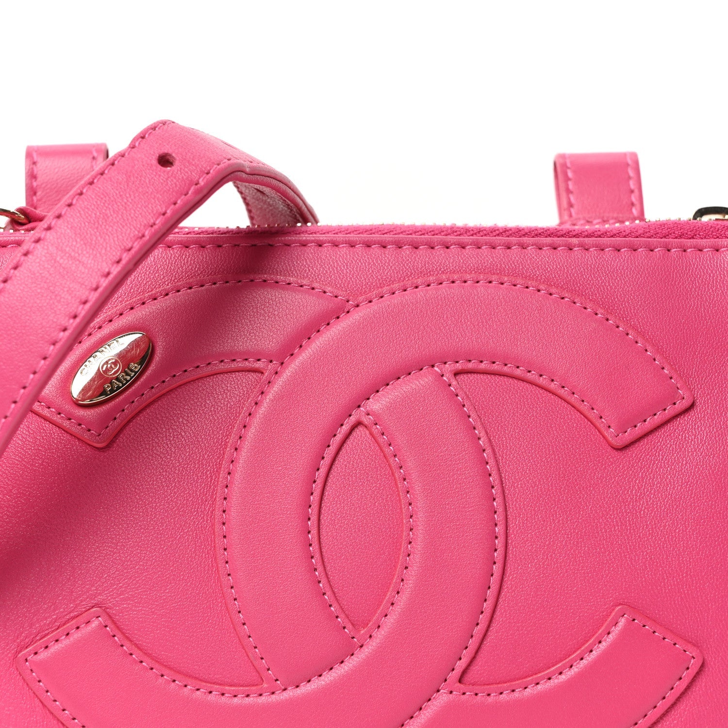 Lambskin CC Mania Waist Belt Bag Pink