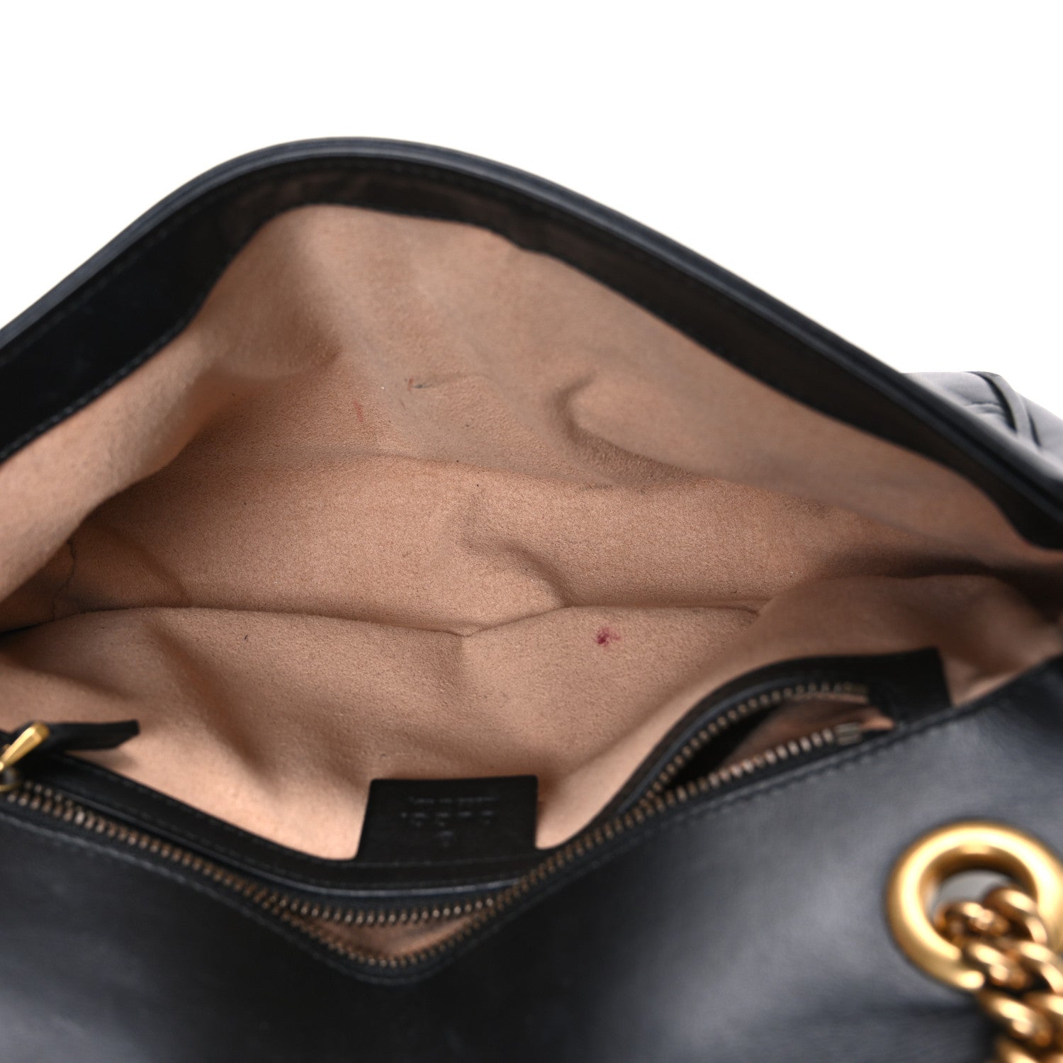 Calfskin Matelasse Small GG Marmont Shoulder Bag Black