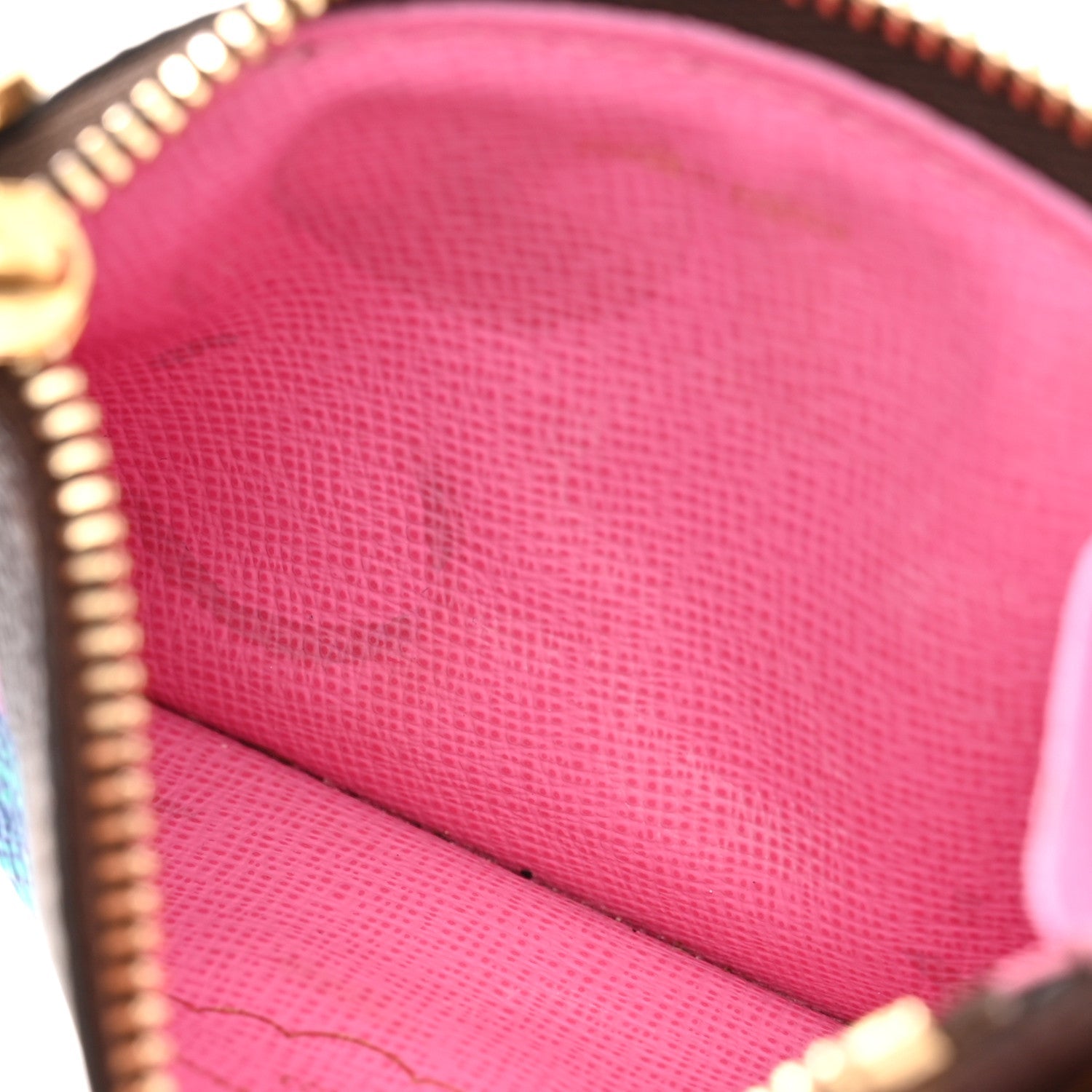 LV X YK Monogram Kusama Pumpkin Zipped Romy Card Holder