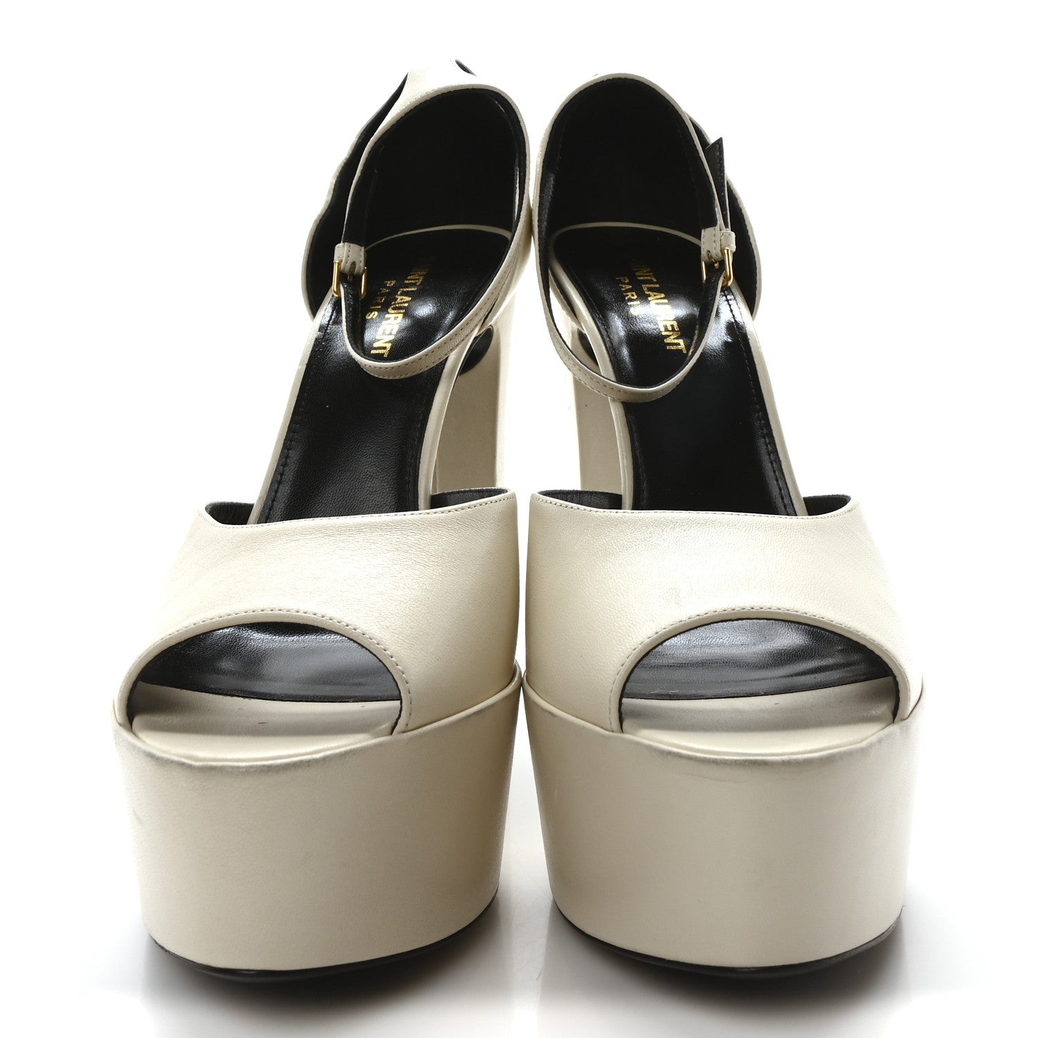 Goatskin Belfagor Jodie 95 Platform Sandals  41 Pearl