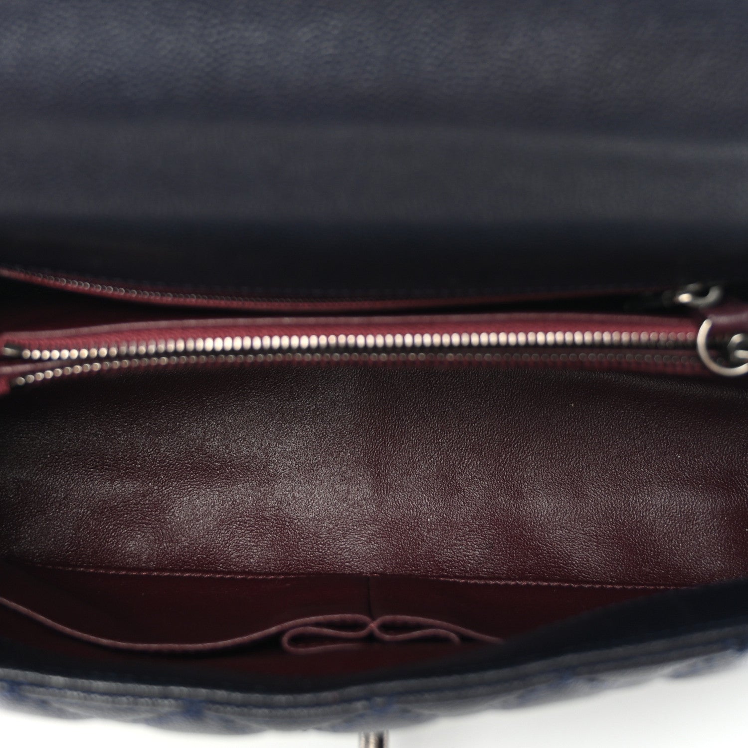 Caviar Lizard Quilted Small Coco Handle Flap Navy Blue