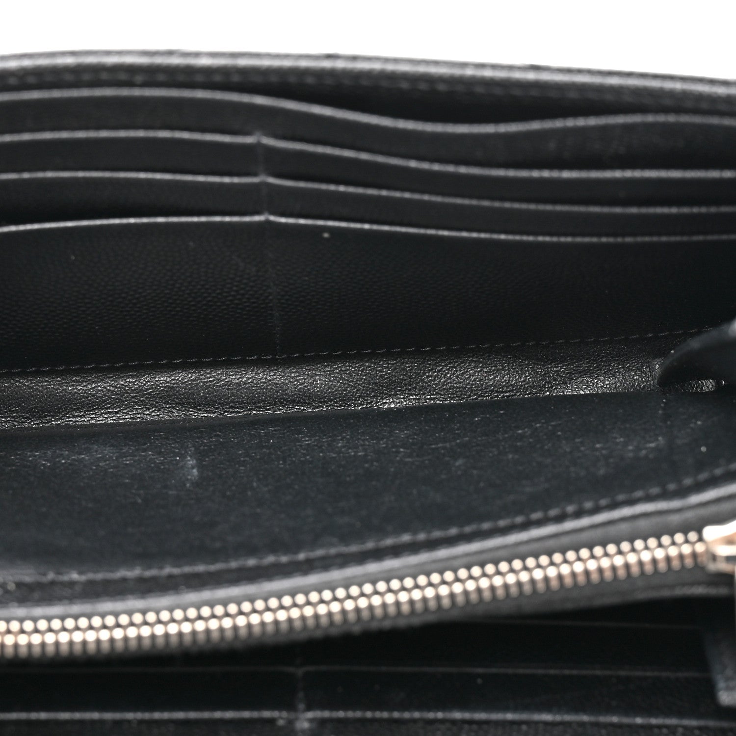 Grain De Poudre Matelasse Chevron Monogram Flap Wallet Black