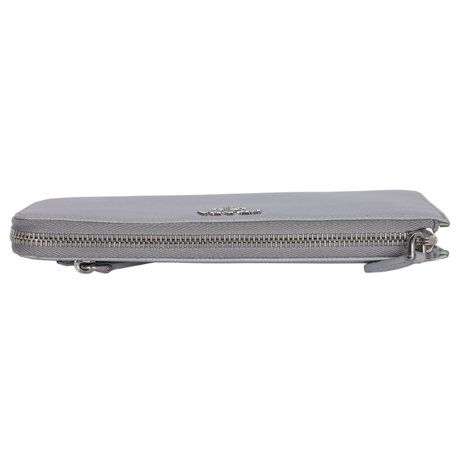 Saffiano Triangle Half Zip Wallet