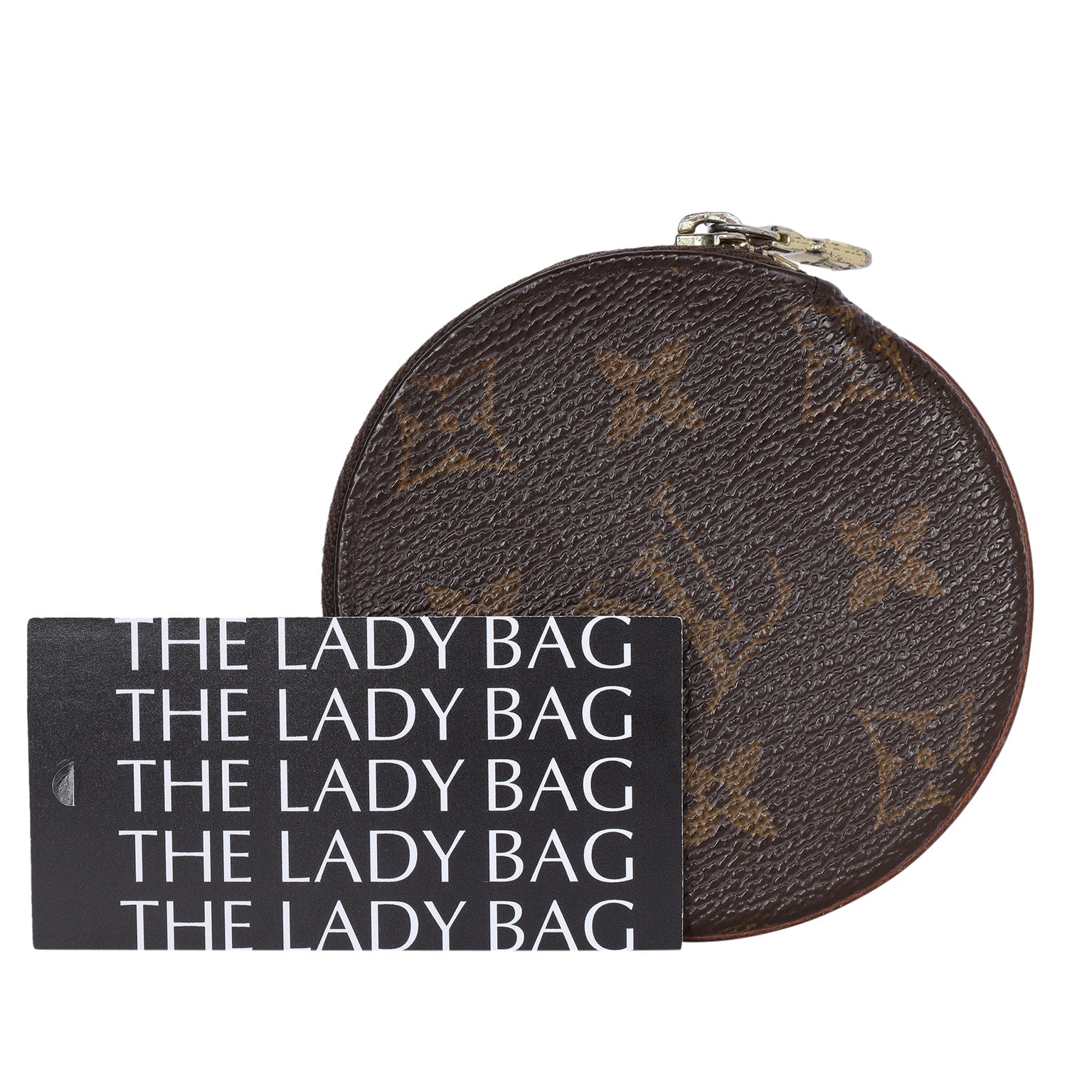 Monogram Round Coin Purse Wallet