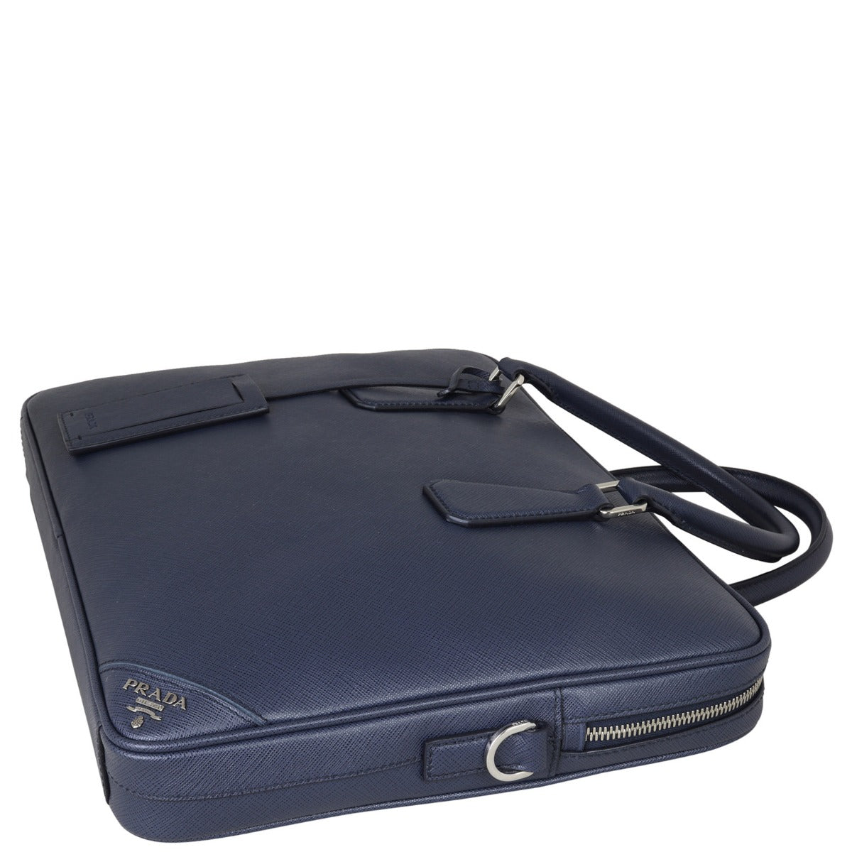 Prada Saffiano Zip Briefcase Bag