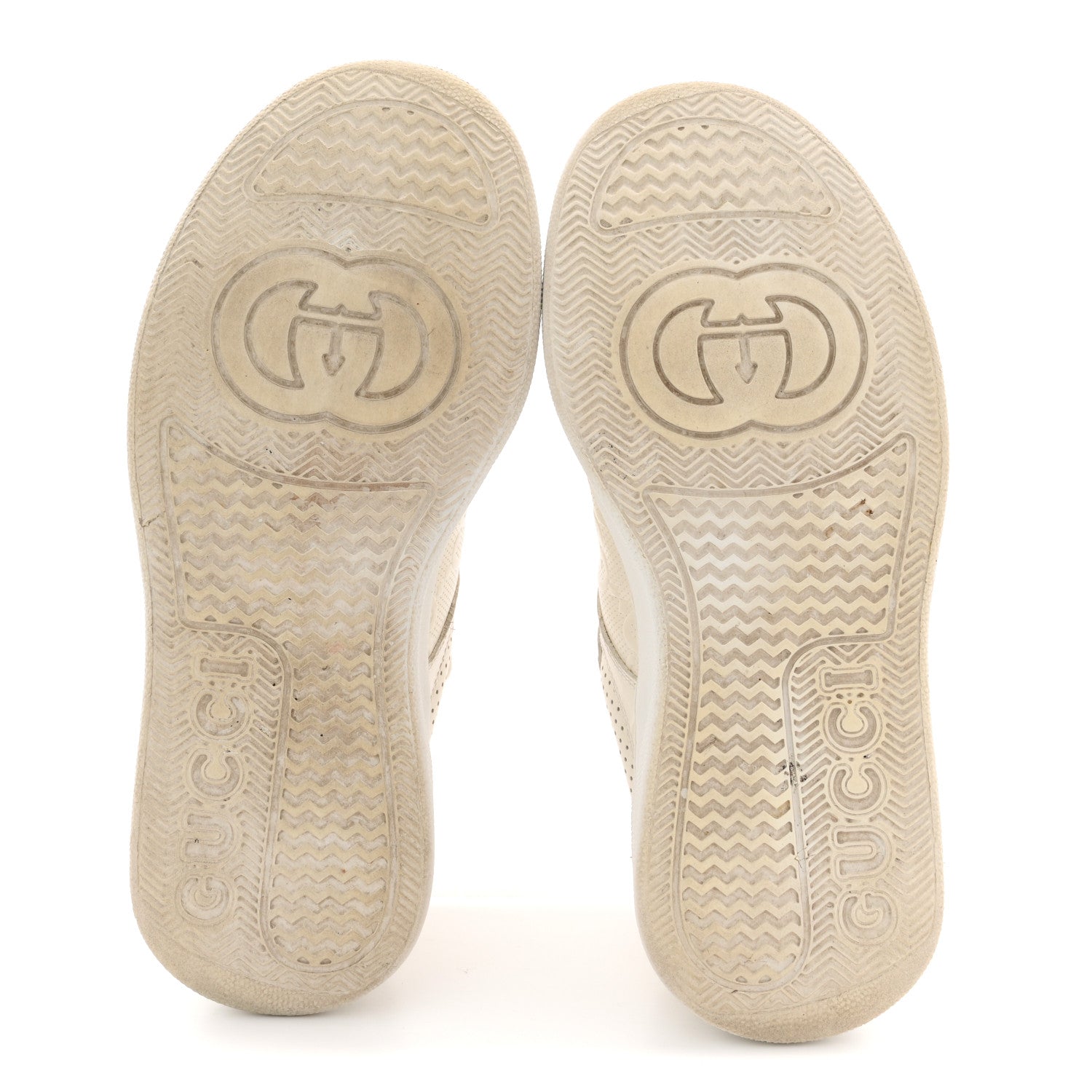 Calfskin GG Tennis Embossed Perforated Womens Platform 55mm Sneakers 37 Great White