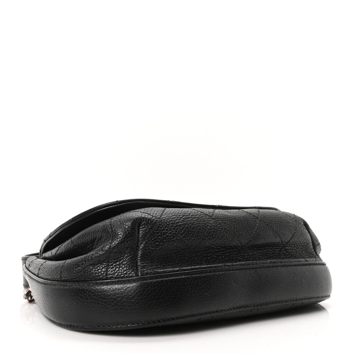 Calfskin Quilted Jungle Stroll Shoulder Bag Black