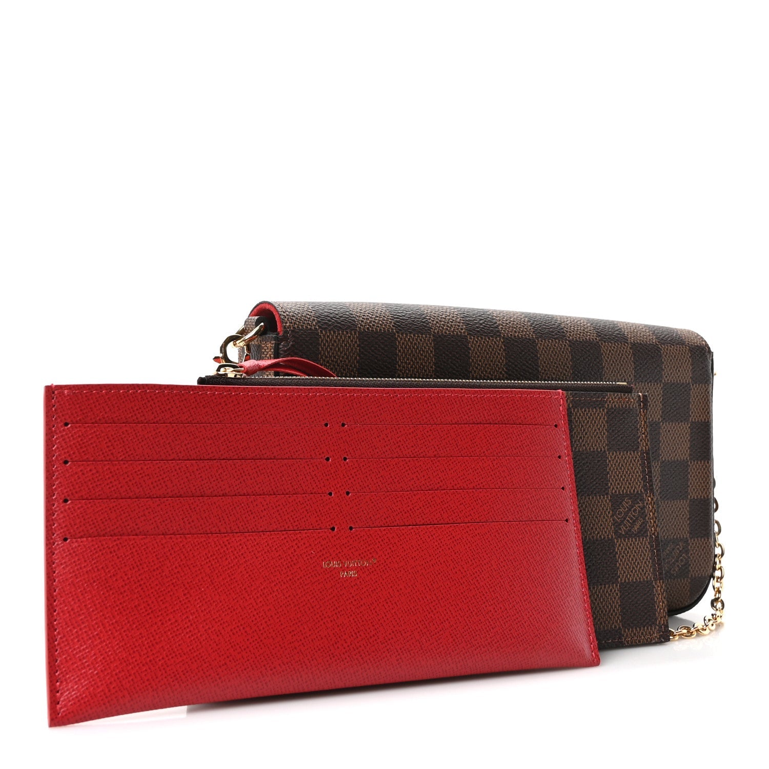 Damier Ebene Pochette Felicie Chain Wallet