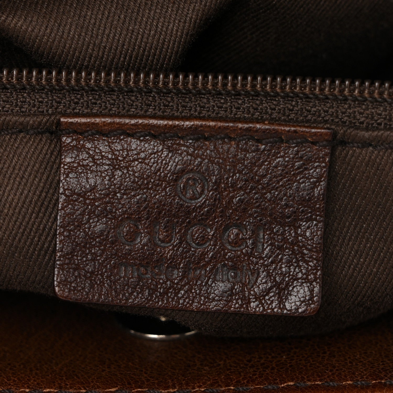 Monogram Denim GG Shoulder Bag Black Brown
