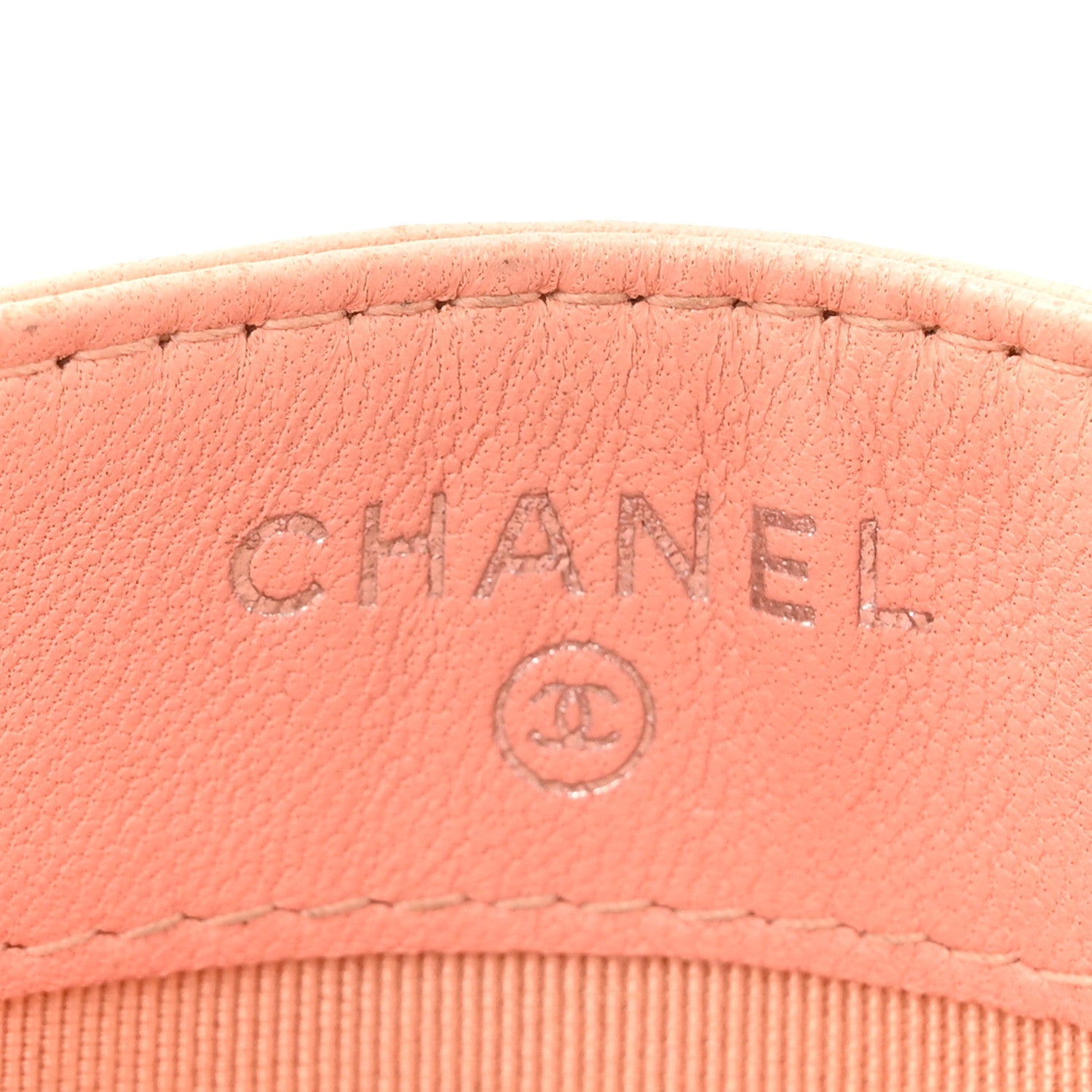 Lambskin Quilted Card Holder Light Pink