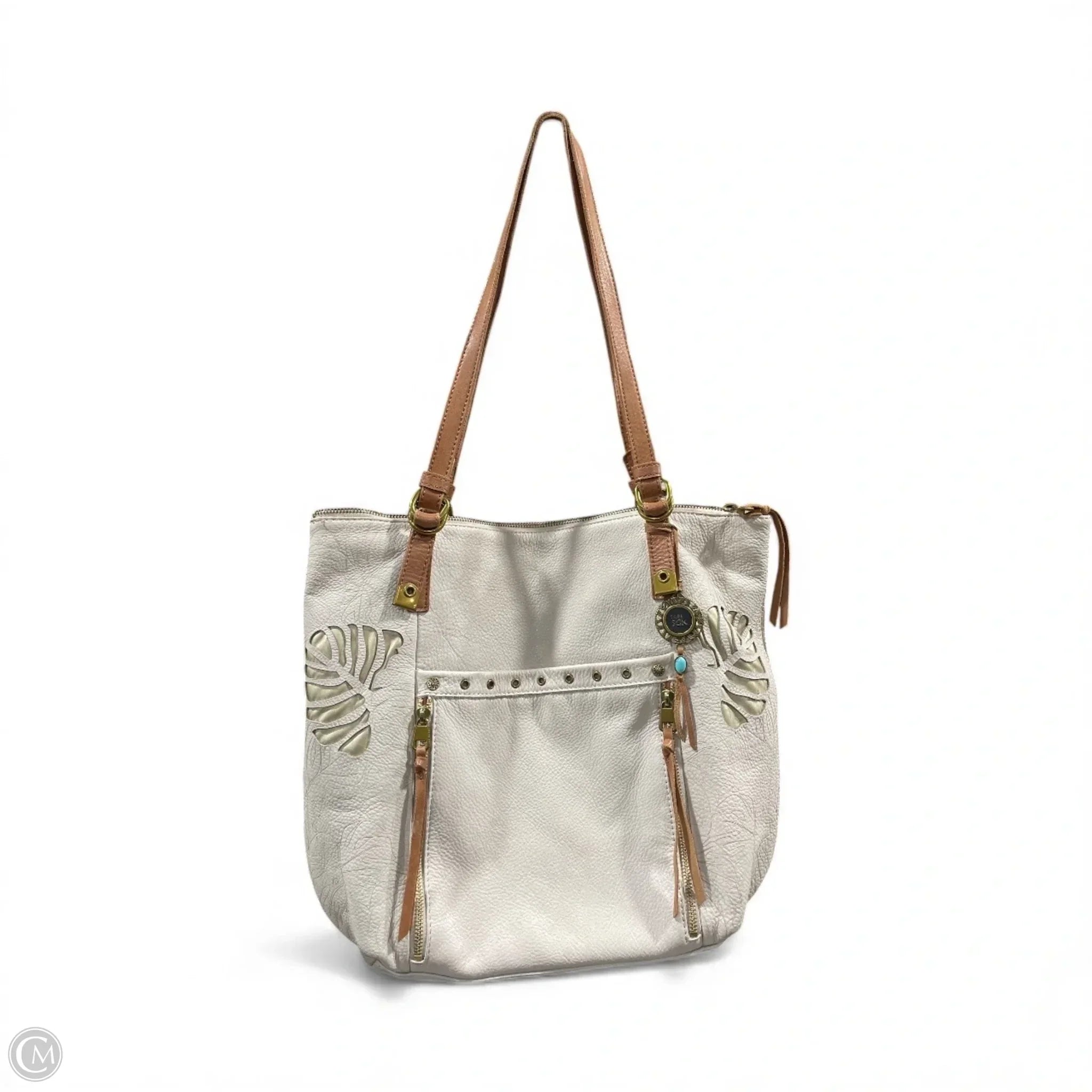 Handbag Leather By The Sak, Size: Large