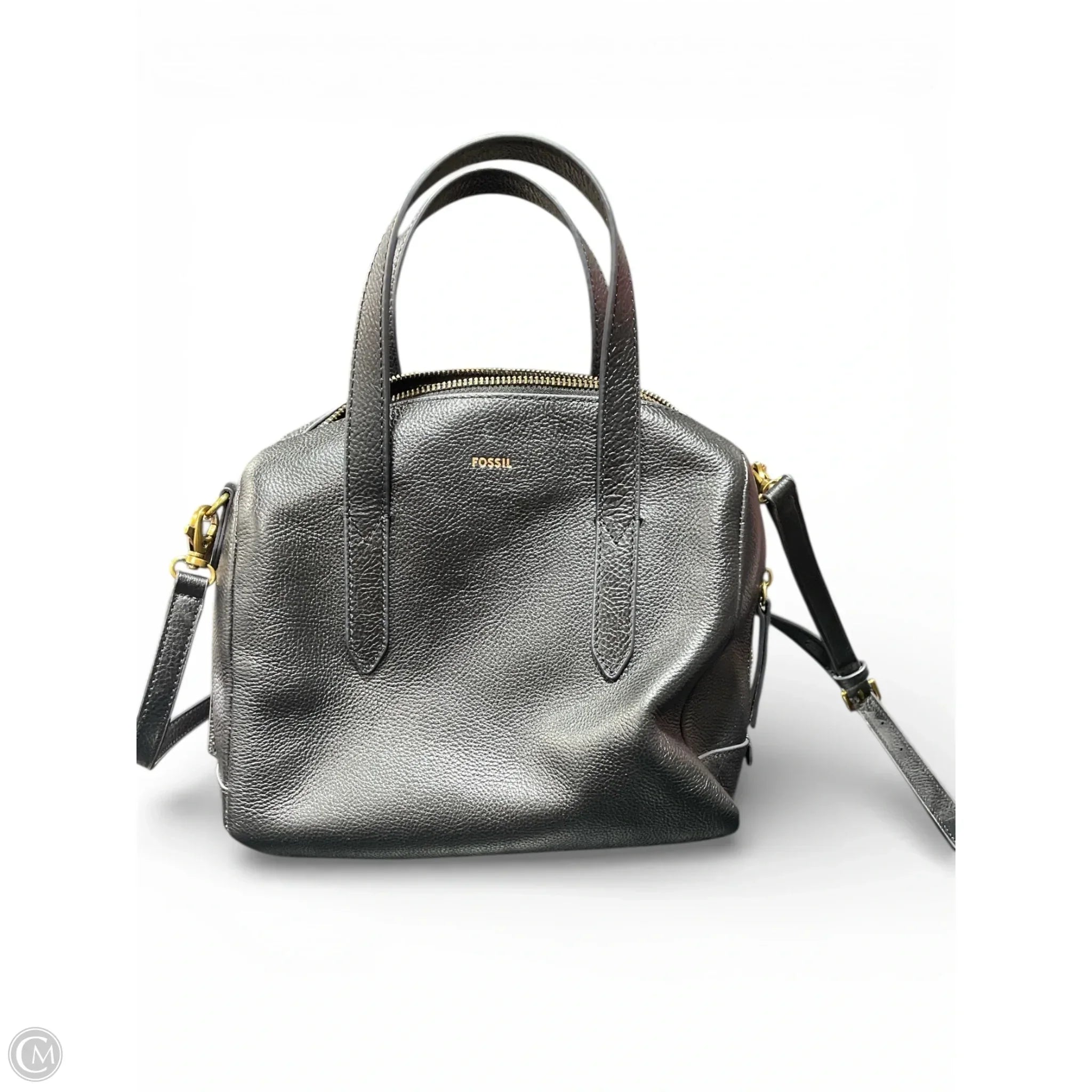 Crossbody Leather By Fossil, Size: Medium