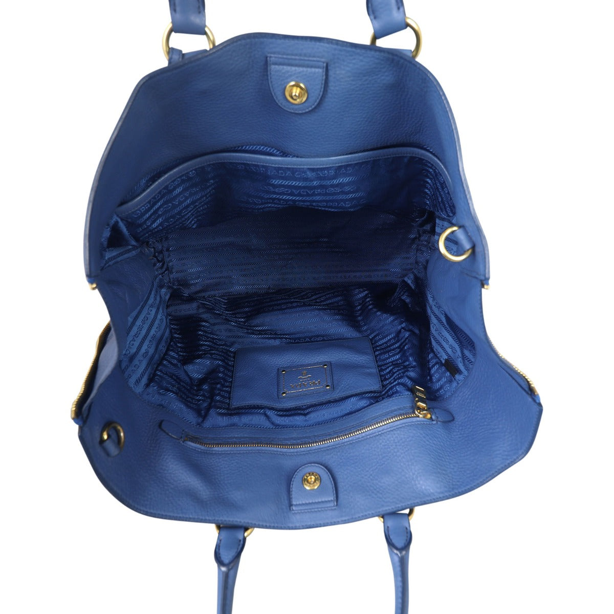Prada Vitello Daino Large Expandable Shopper Tote