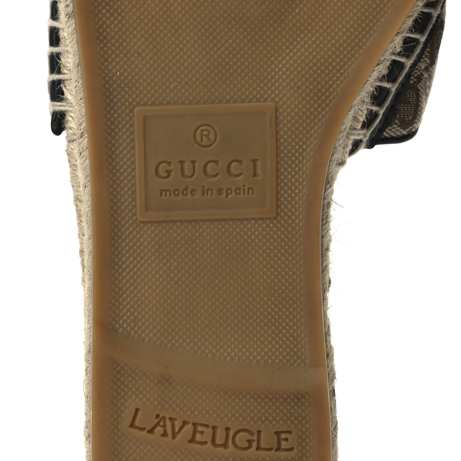 Monogram Matelasse GG Marmont Espadrille 20mm Slide Sandals 37.5 Beige Ebony Black
