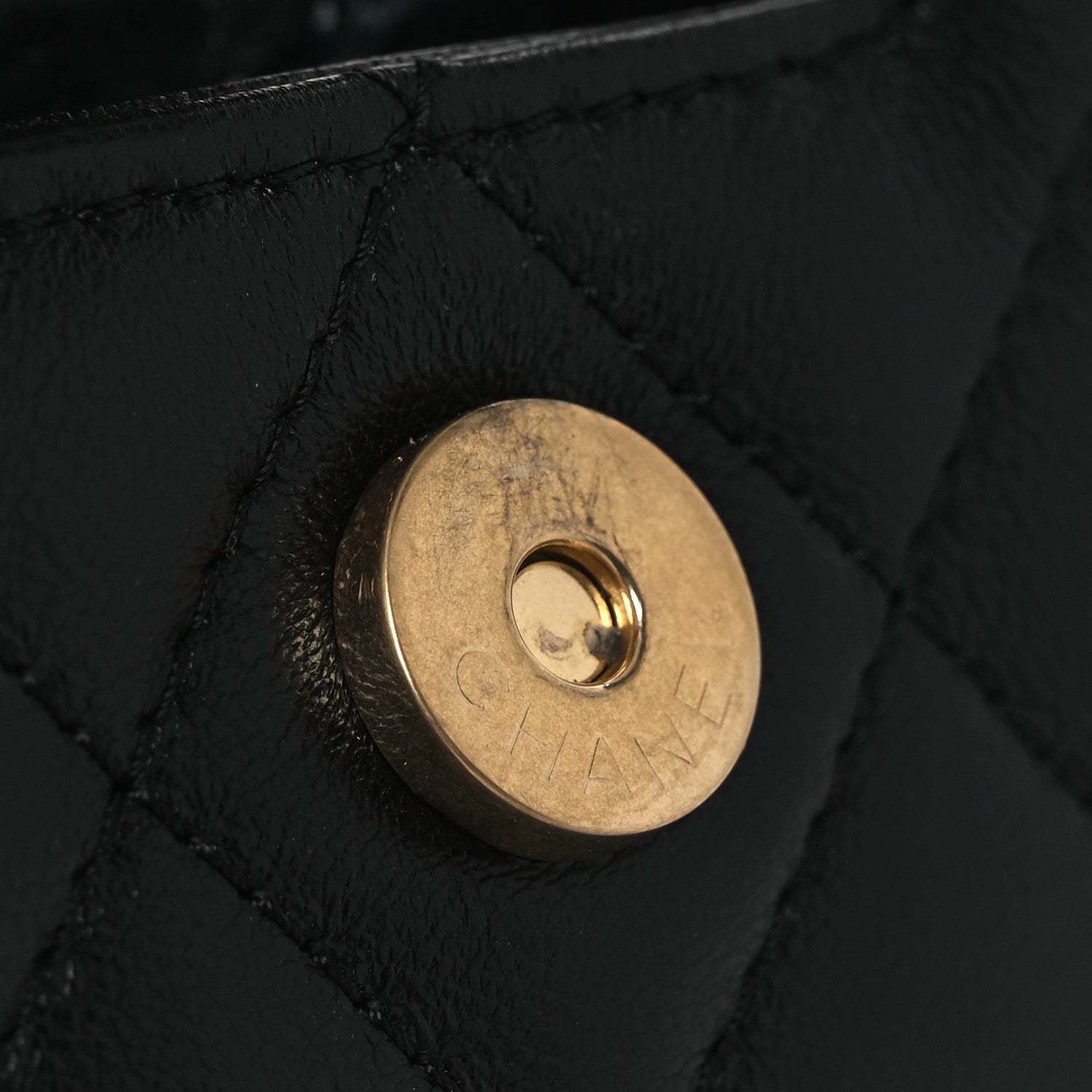 Shiny Lambskin Quilted Mini Kelly Bag Charm Black