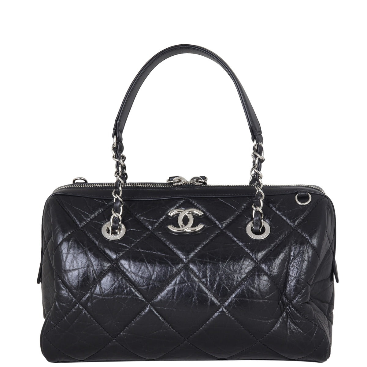 Chanel Calfskin Bowling Bag Small