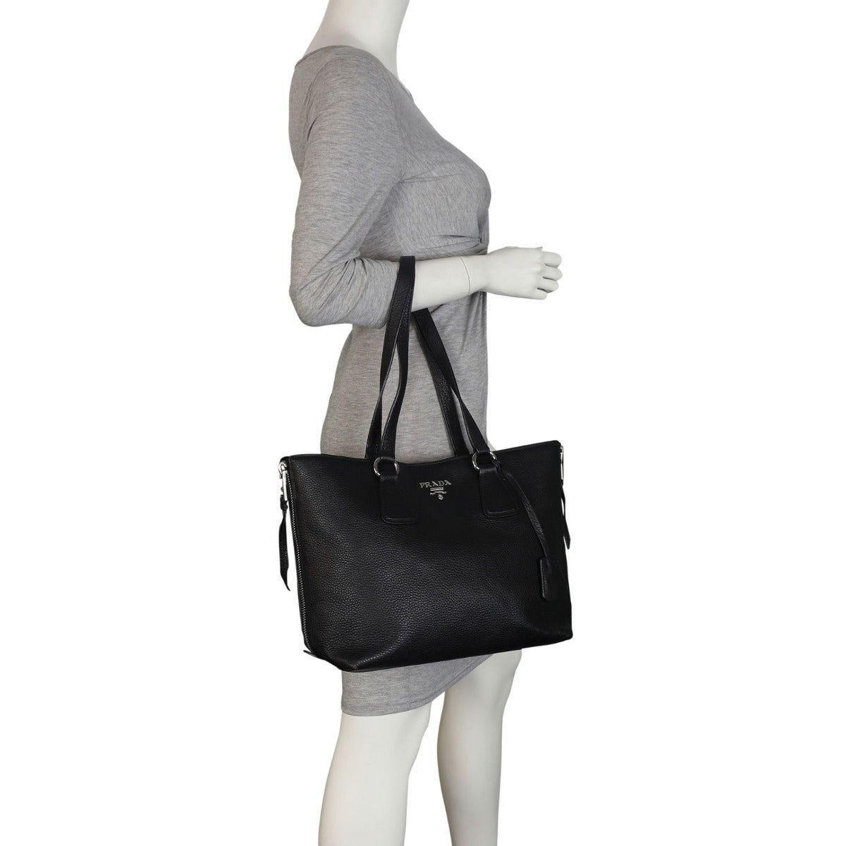 Prada Vitello Daino Zip Tote