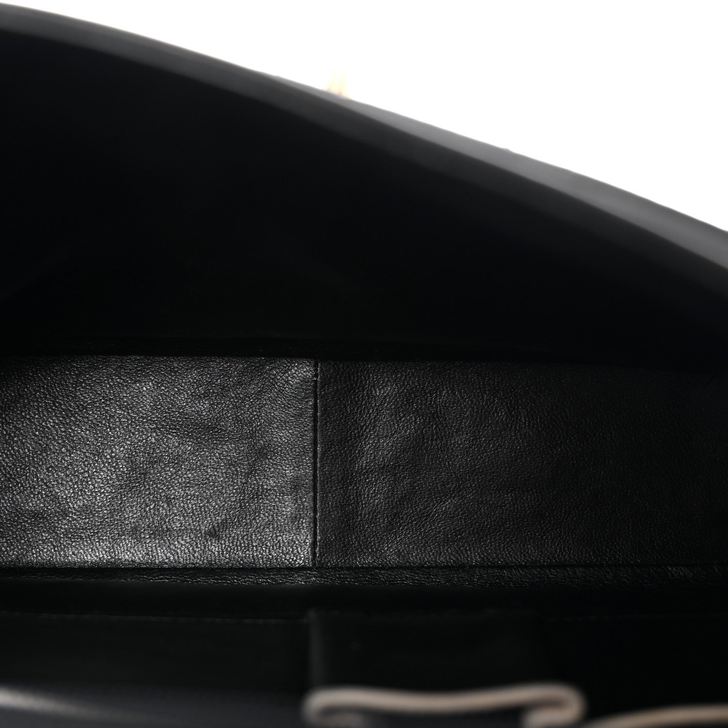 Lambskin Quilted Single Flap Black White
