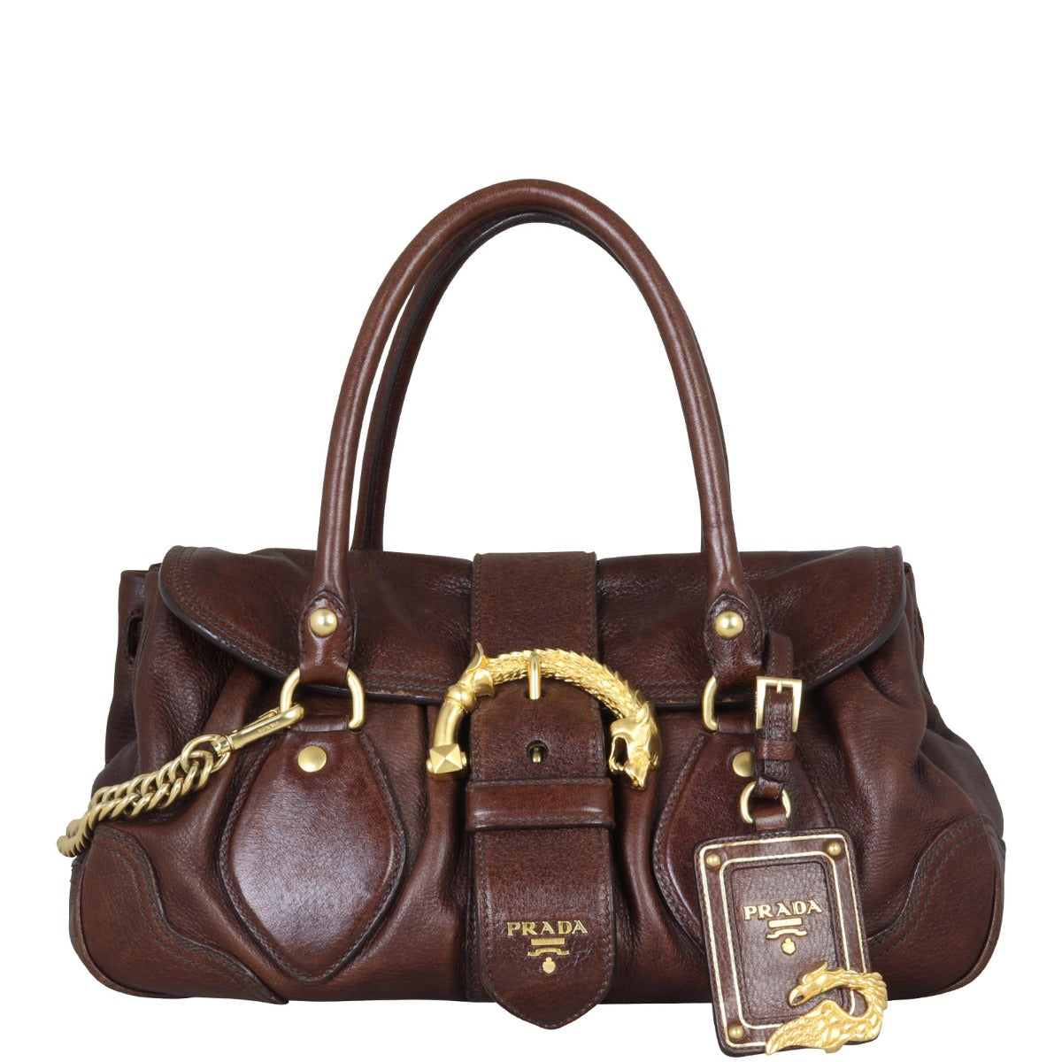 Prada Cervo Dragon Satchel