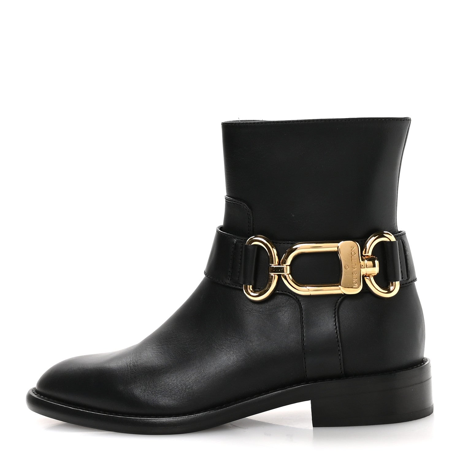 Calfskin Westside Flat Ankle Boots 39 Black