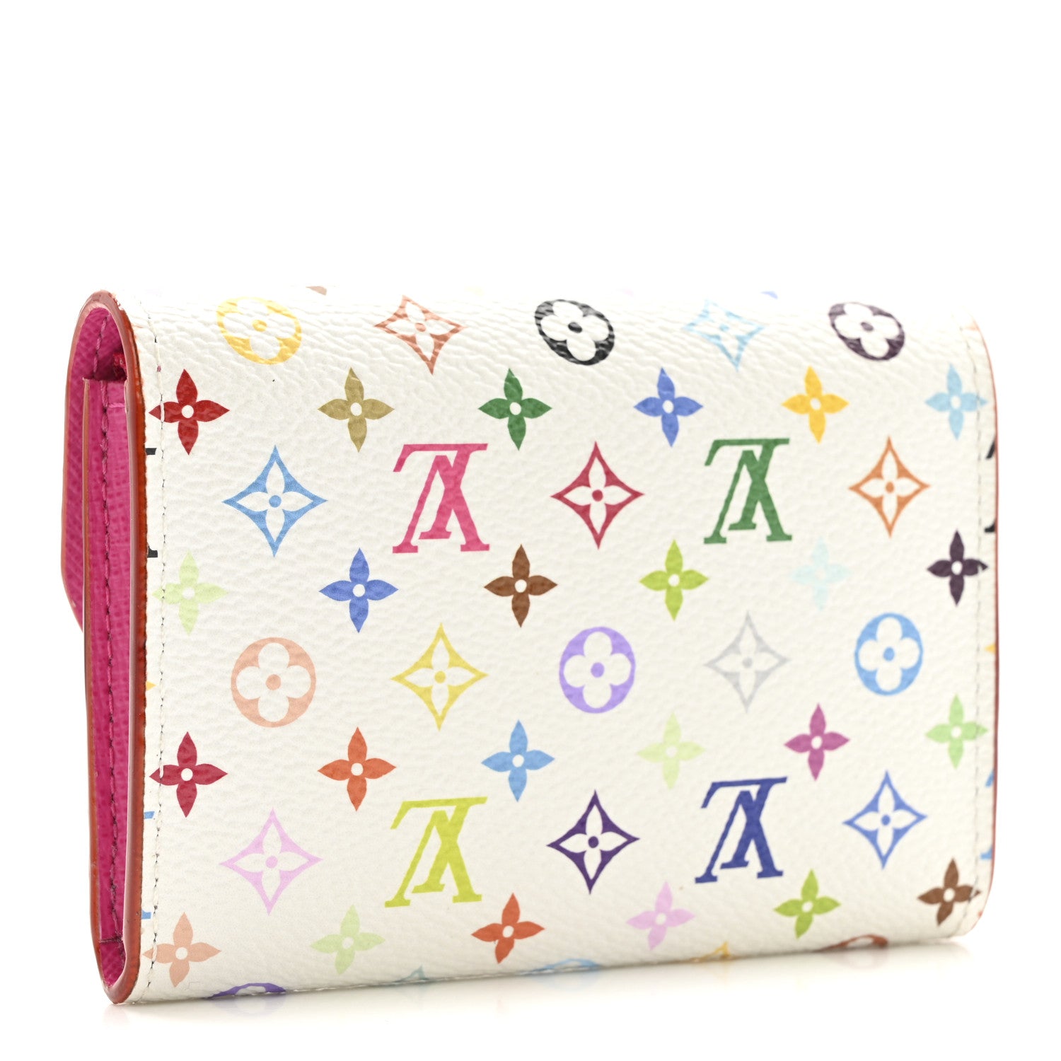 LV X TM Monogram Multicolor Rosalie Coin Purse White Kawaii Pink