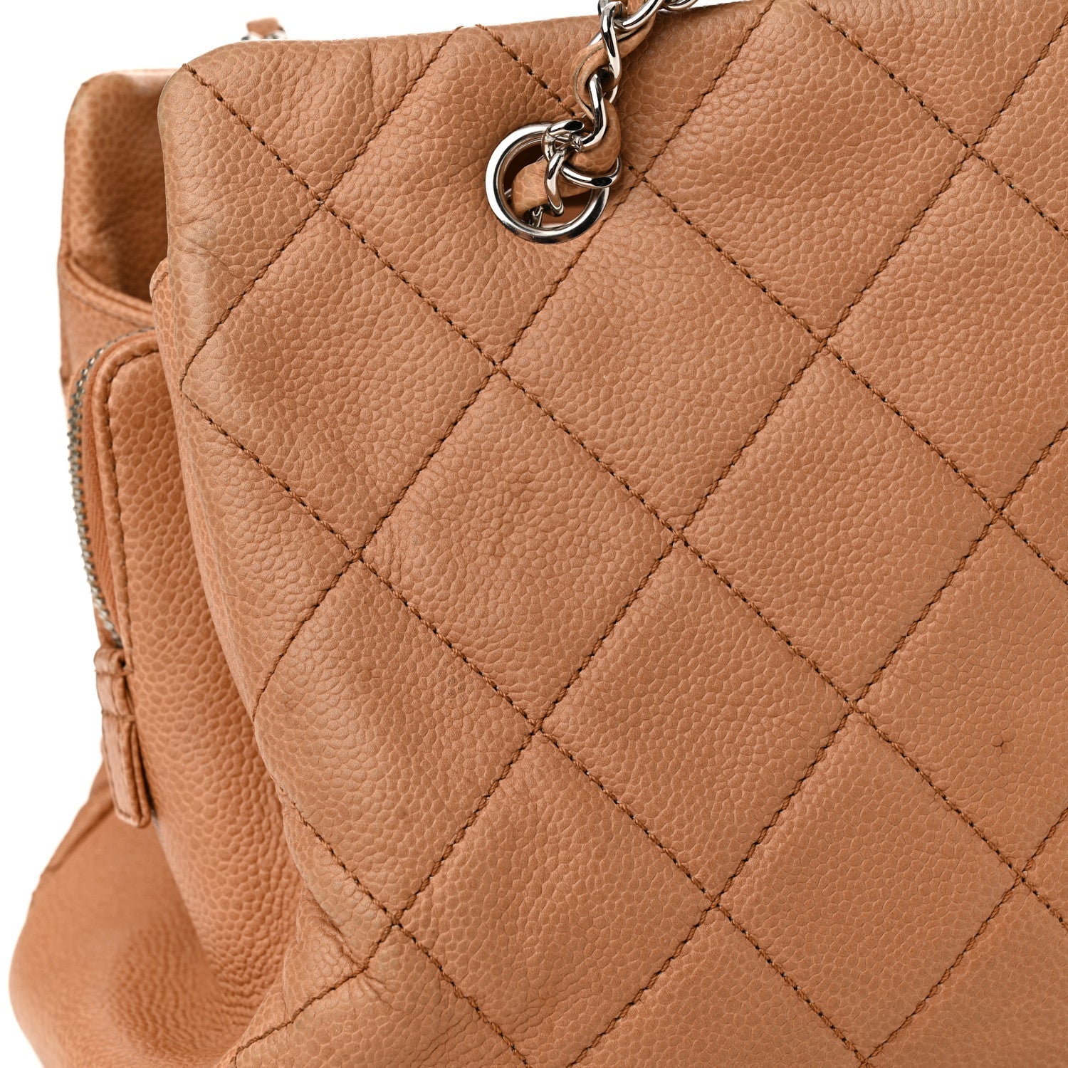 Caviar Quilted Timeless CC Shopping Tote Brown