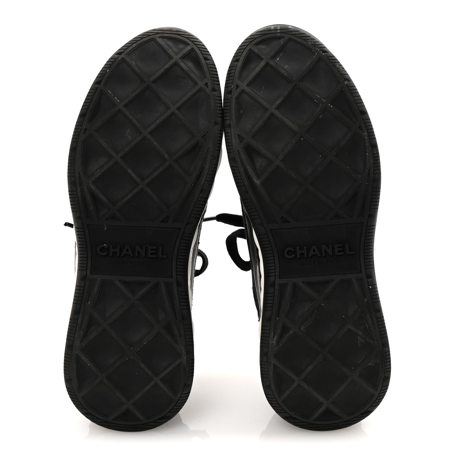 Velvet Calfskin Mixed Fibers CC Sneakers 36 Black