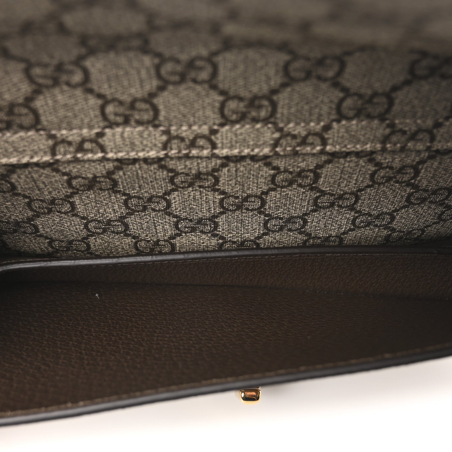 GG Supreme Monogram Textured Dollar Calfskin Blondie Belt Bag Beige Ebony New Acero