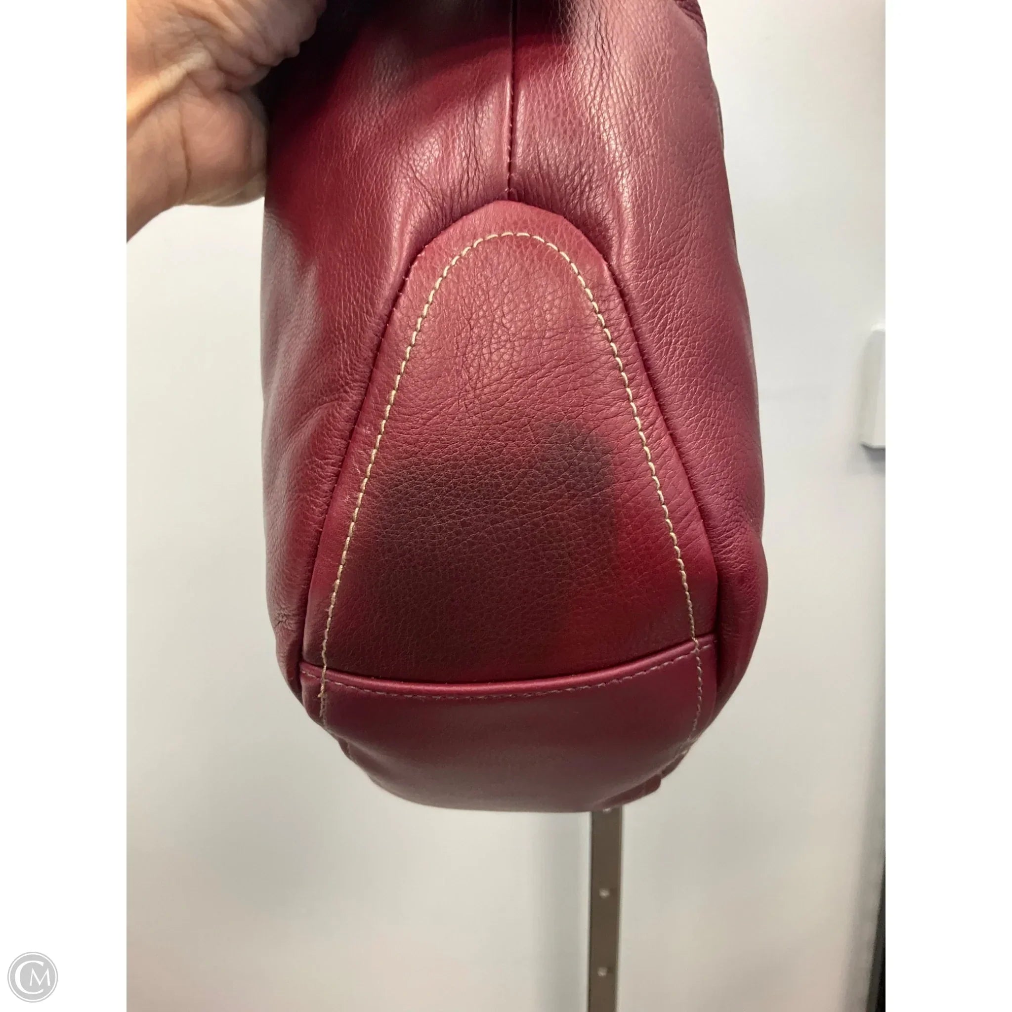 Handbag Leather By Clothes Mentor, Size: Medium