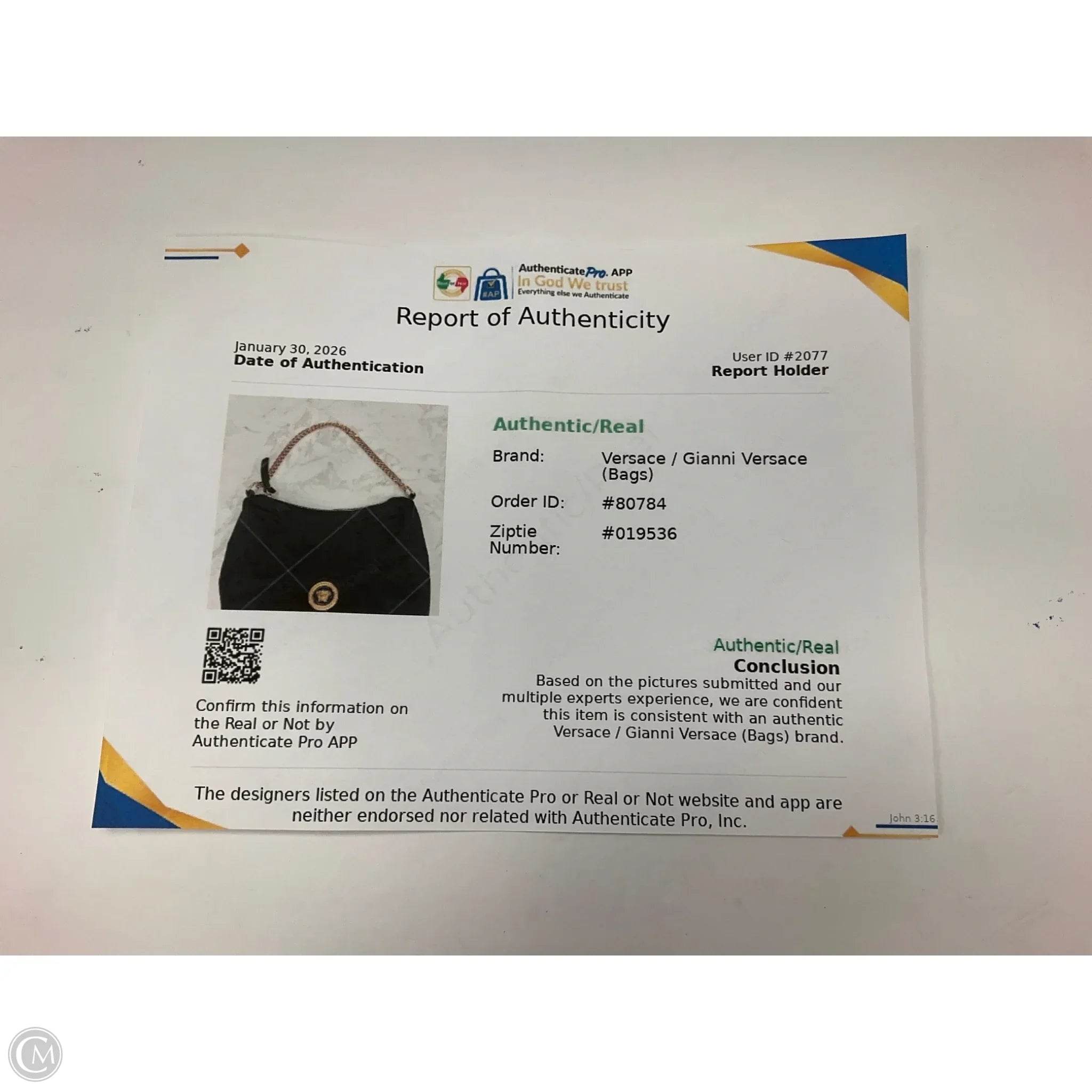 Handbag Luxury Designer By Versace, Size: Medium