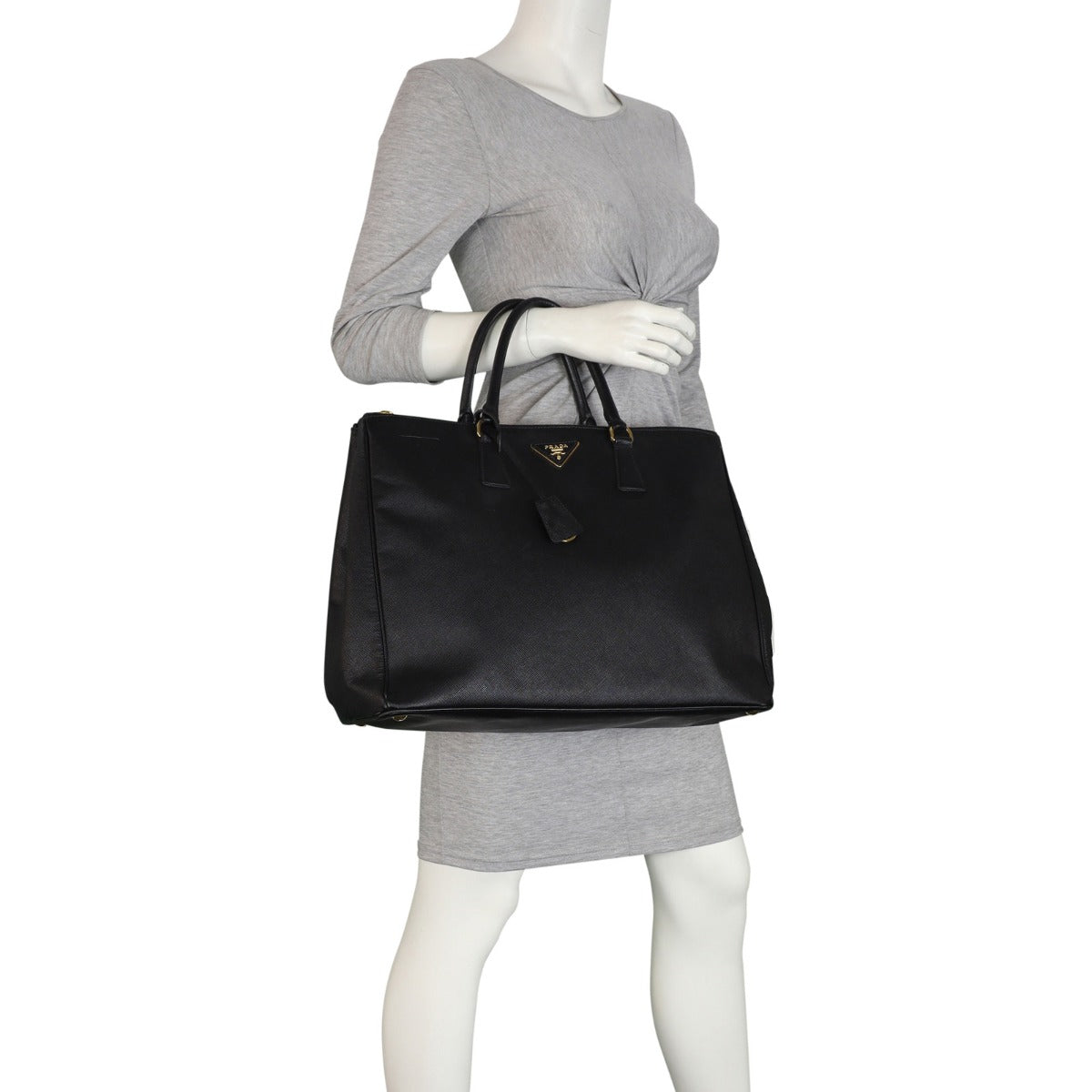Prada Saffiano Lux Galleria Double Zip Tote Extra Large