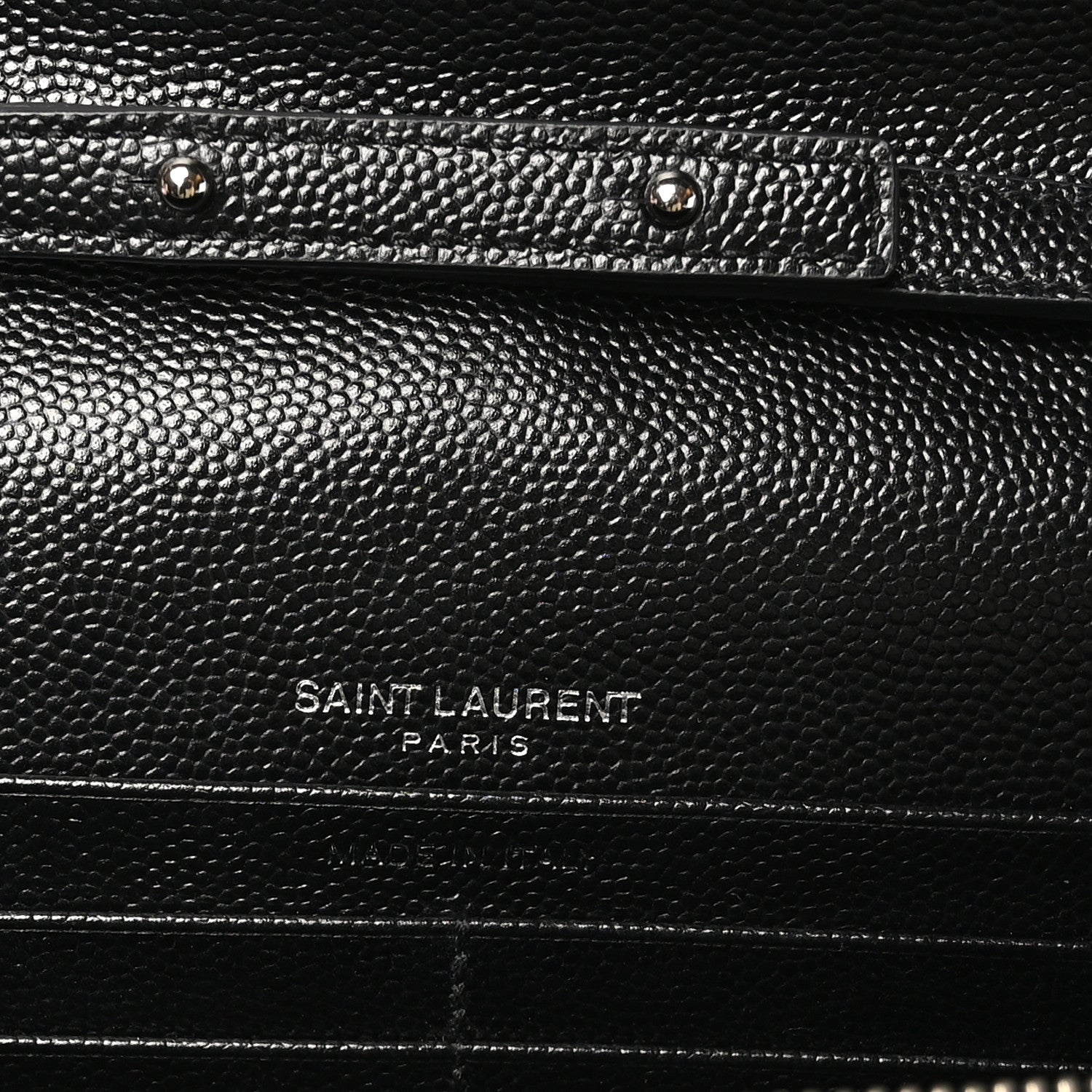 Grain De Poudre Matelasse Chevron Monogram Chain Wallet Black