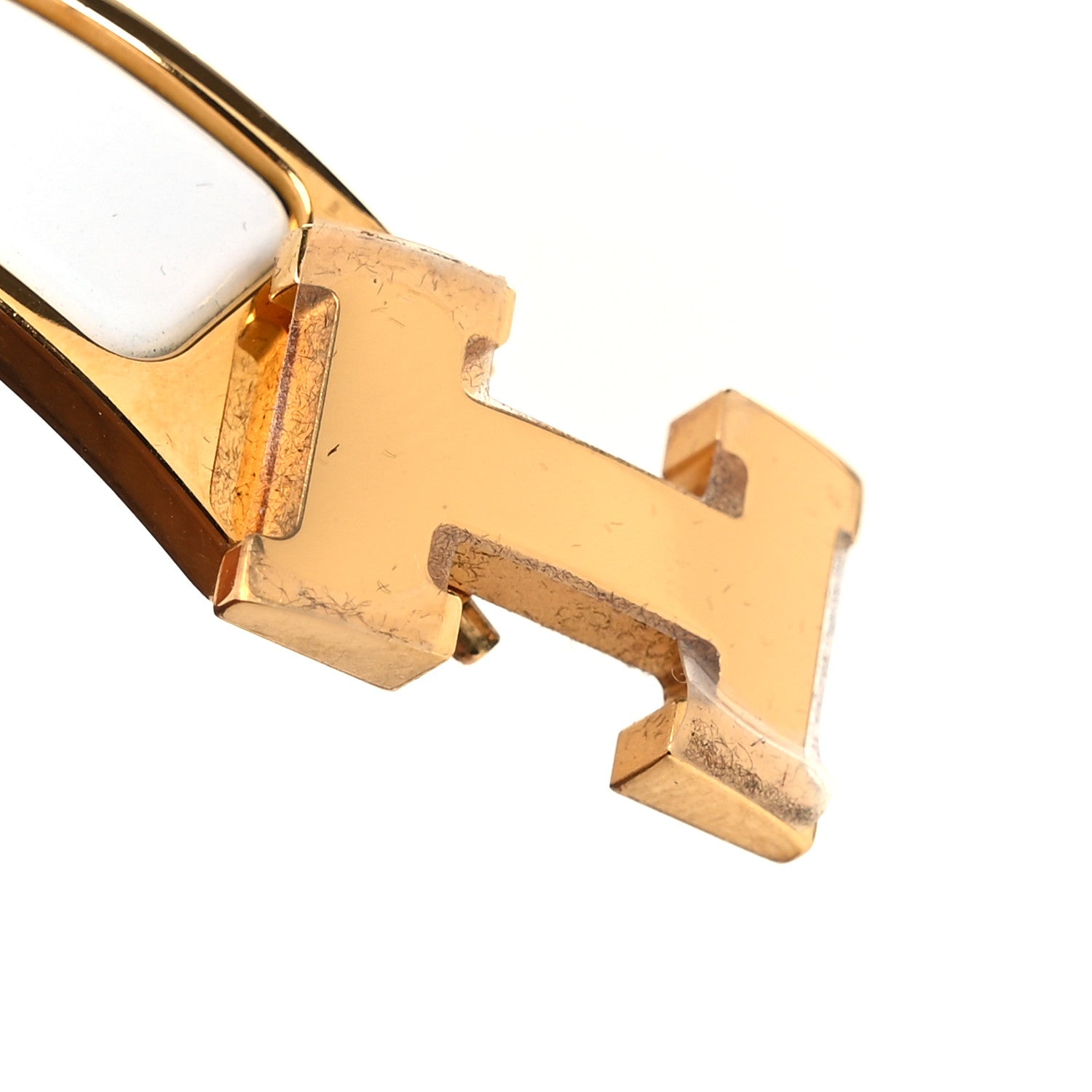Enamel Narrow Clic Clac H Bracelet GM White