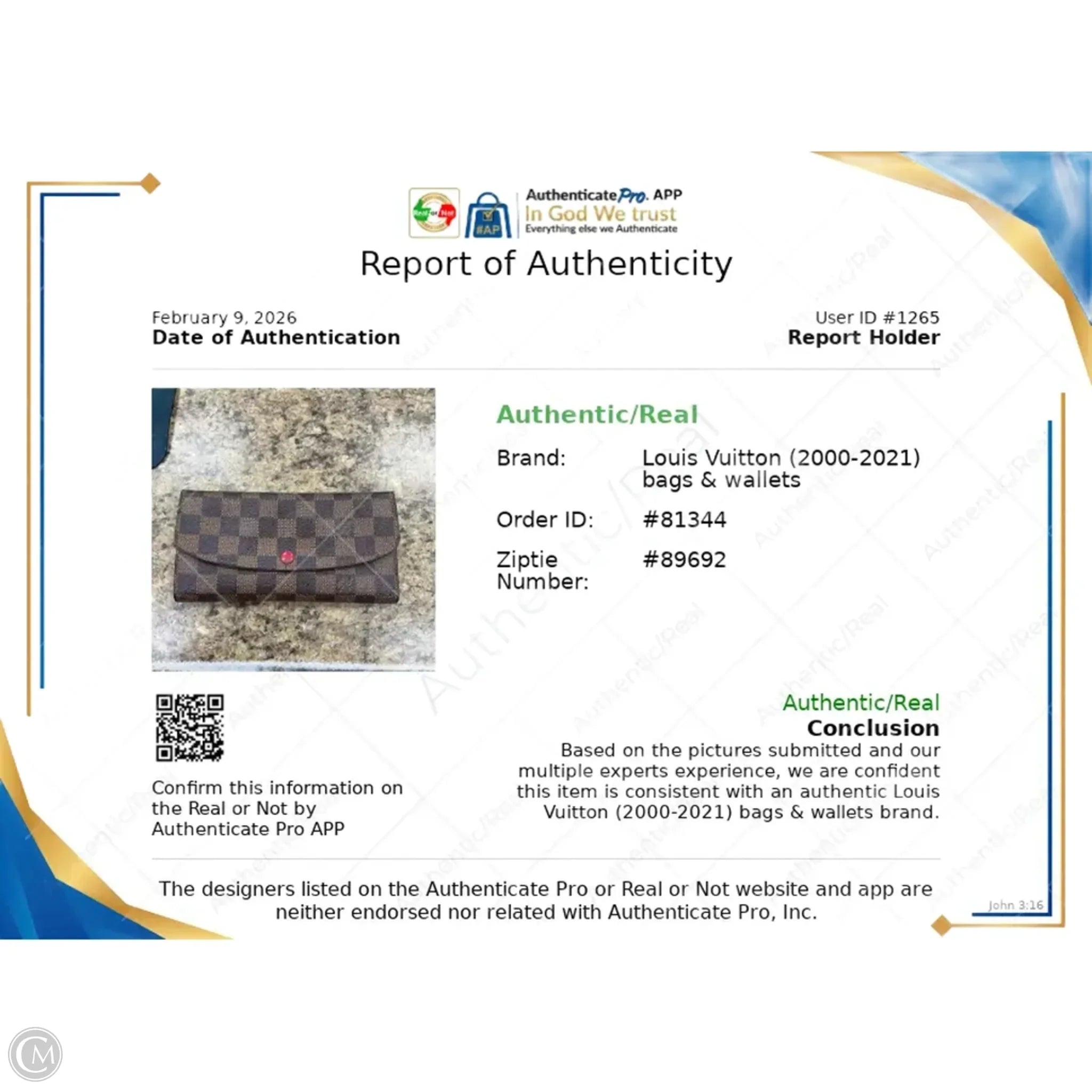 Wallet Luxury Designer By Louis Vuitton, Size: Medium