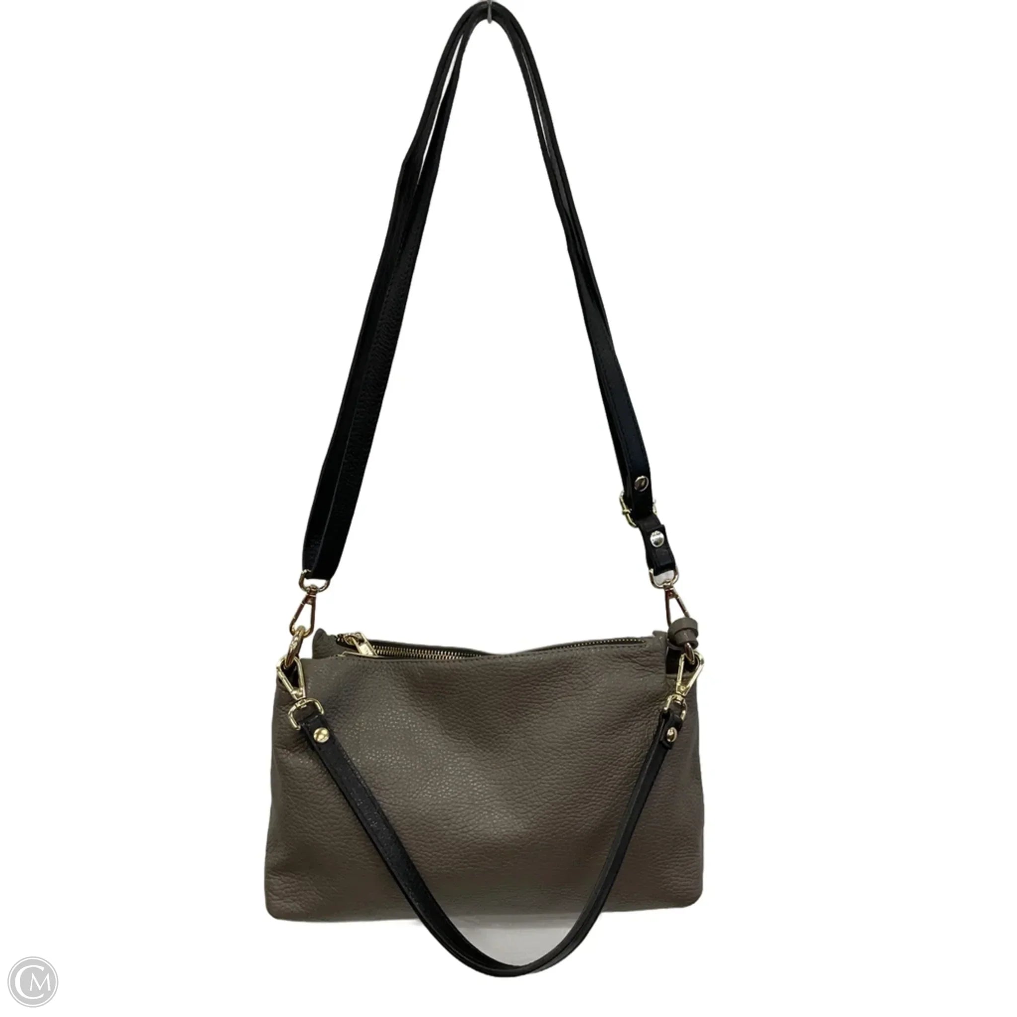 Crossbody Leather By Valentina, Size: Medium