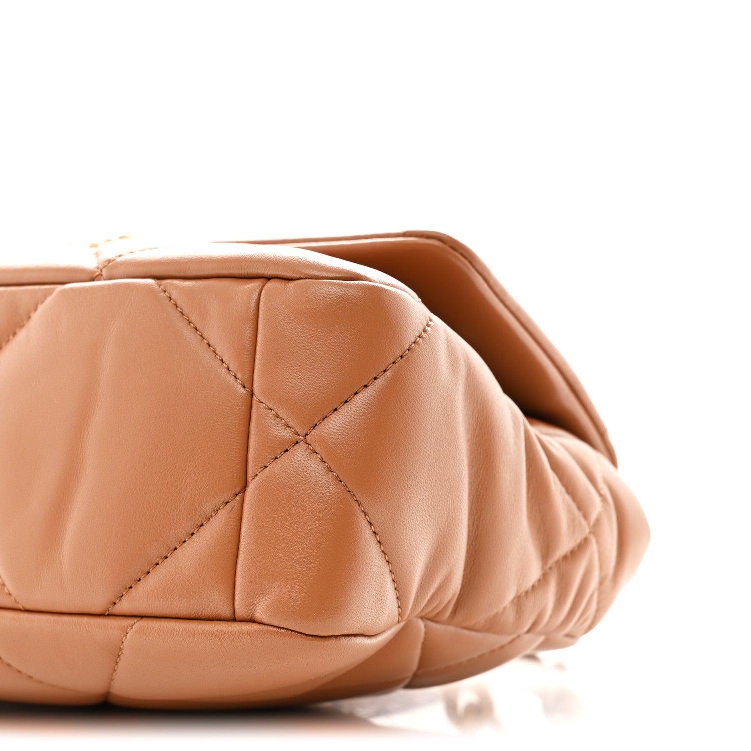 Lambskin Quilted Medium Chanel 19 Flap Brown