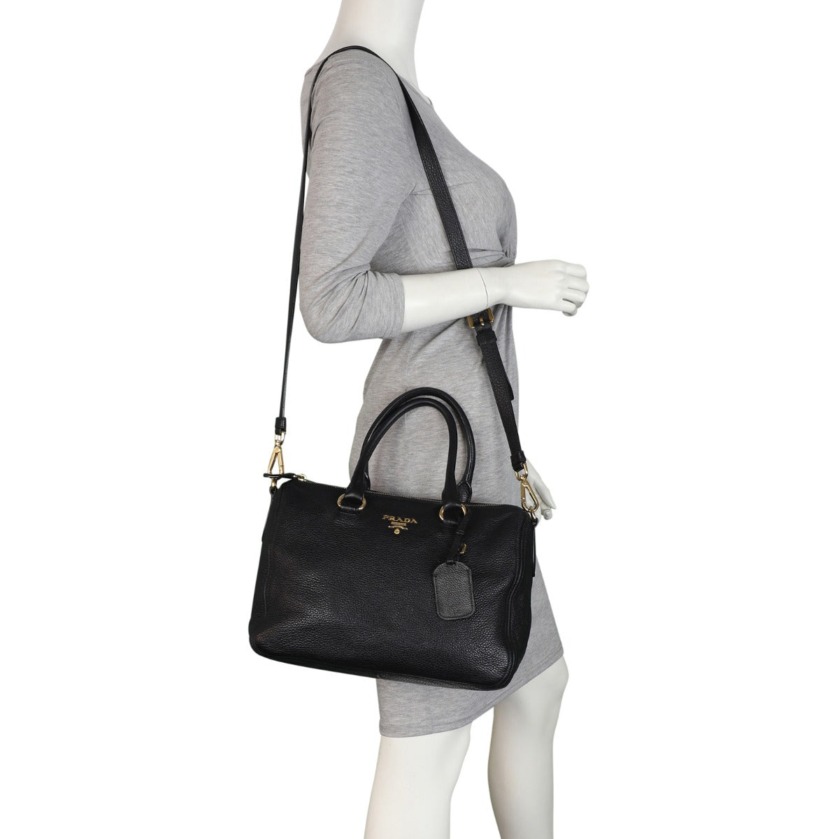 Prada Vitello Daino Satchel Bag
