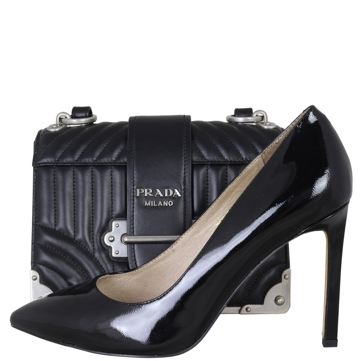 Prada Cahier Diagramme Chain Shoulder Bag