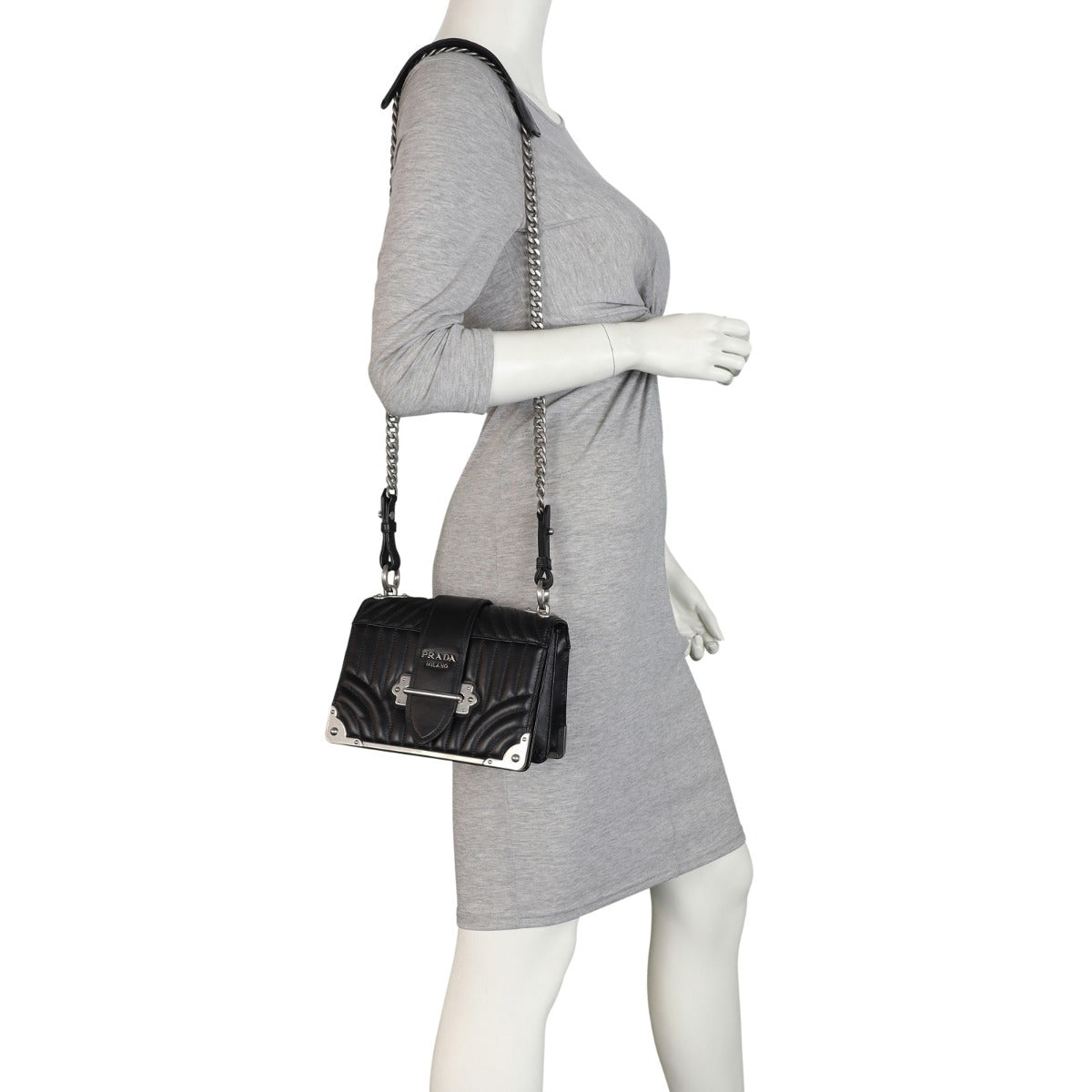 Prada Cahier Diagramme Chain Shoulder Bag