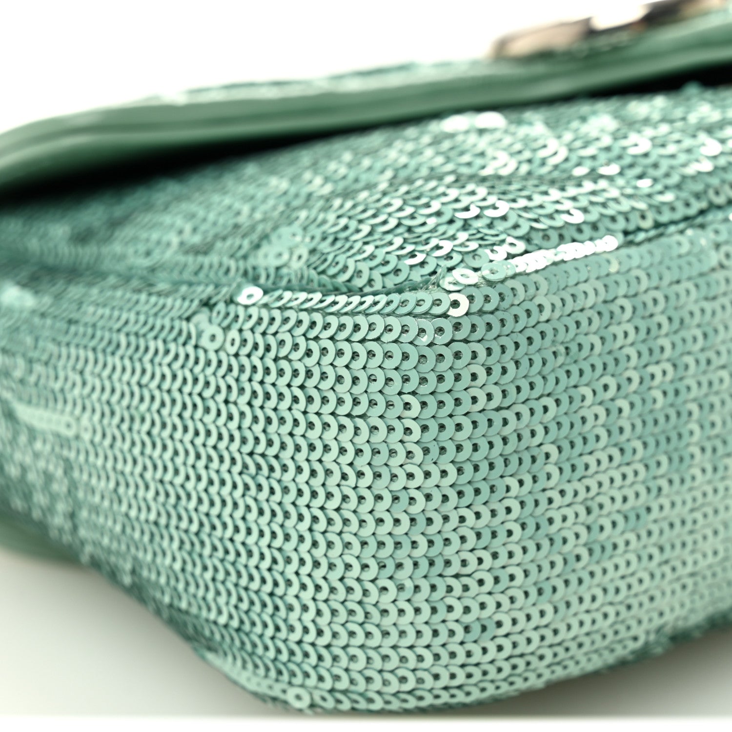 Sequin Matelasse Mini GG Marmont Shoulder Bag Water Green Verde Chiaro Light Water Green