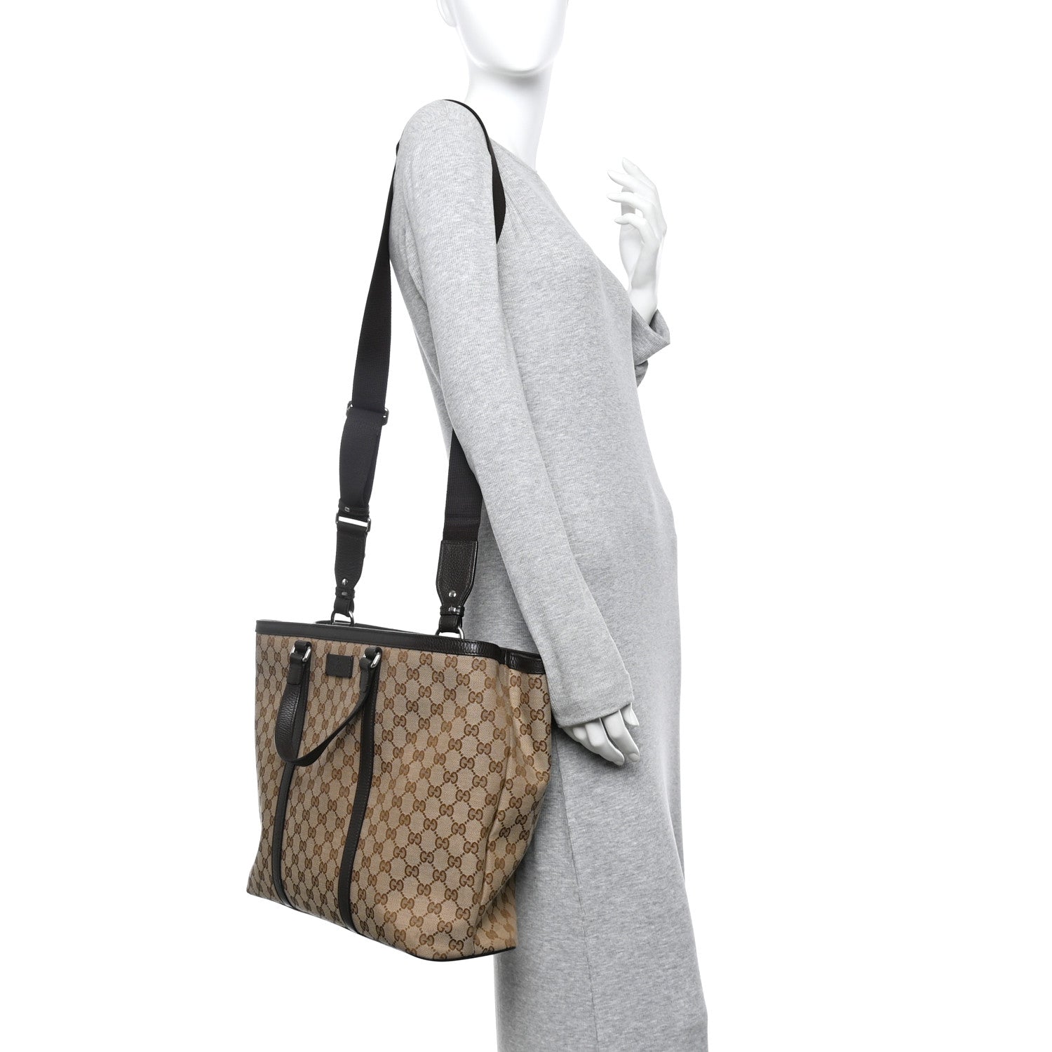 GG Monogram Large Joy Tote Bag Dark Brown