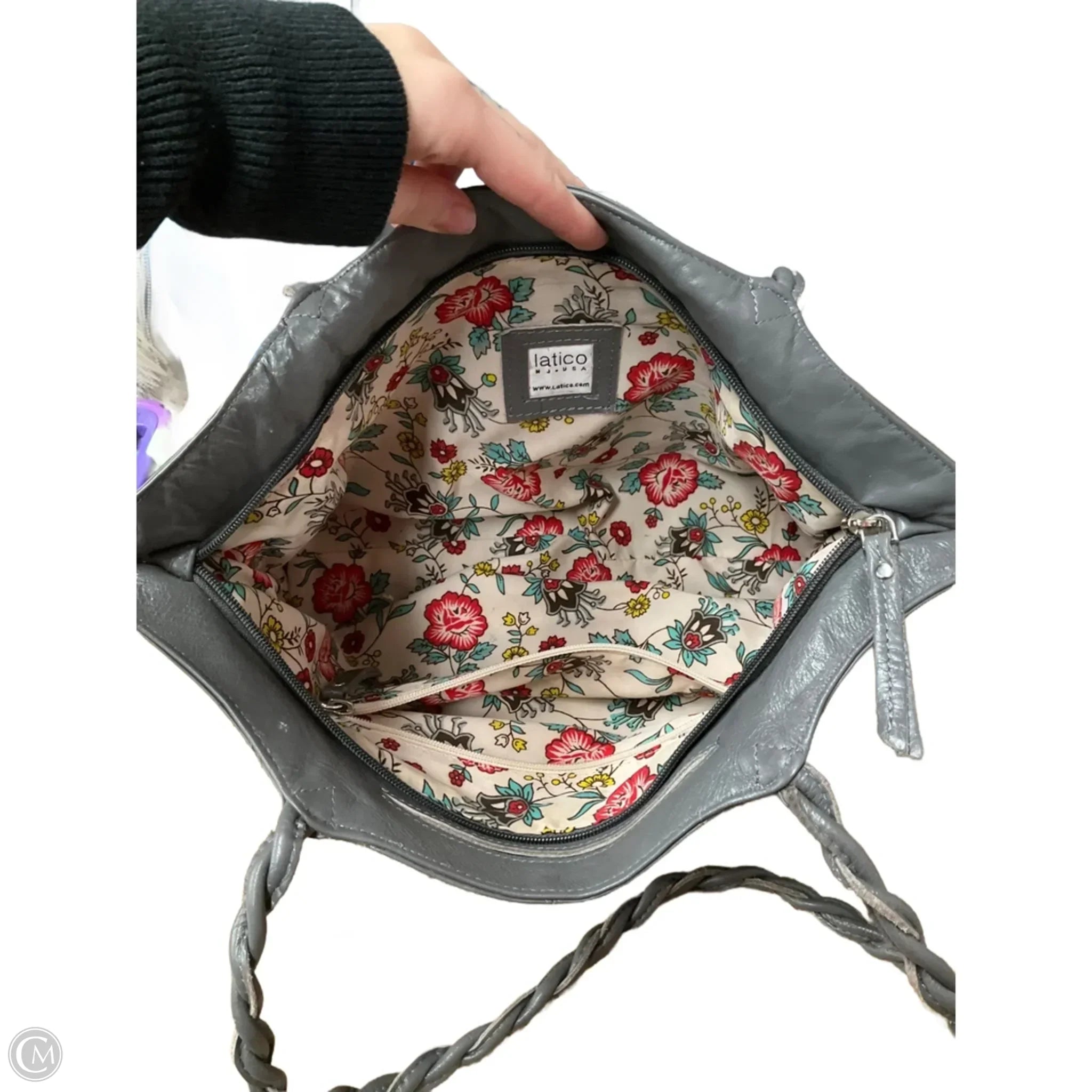 Handbag Leather By Clothes Mentor, Size: Medium