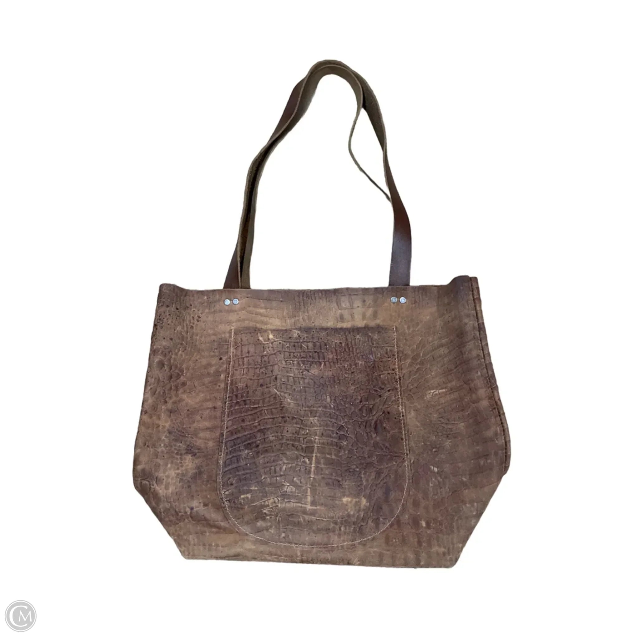 Tote Leather By Clothes Mentor, Size: Large