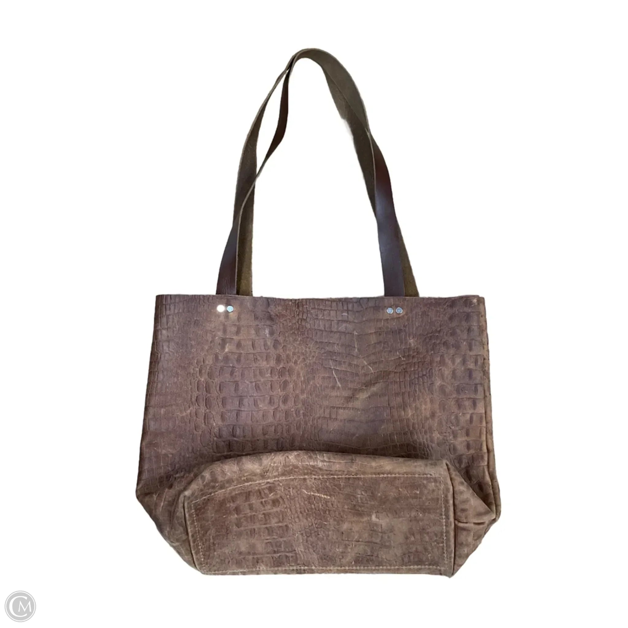 Tote Leather By Clothes Mentor, Size: Large