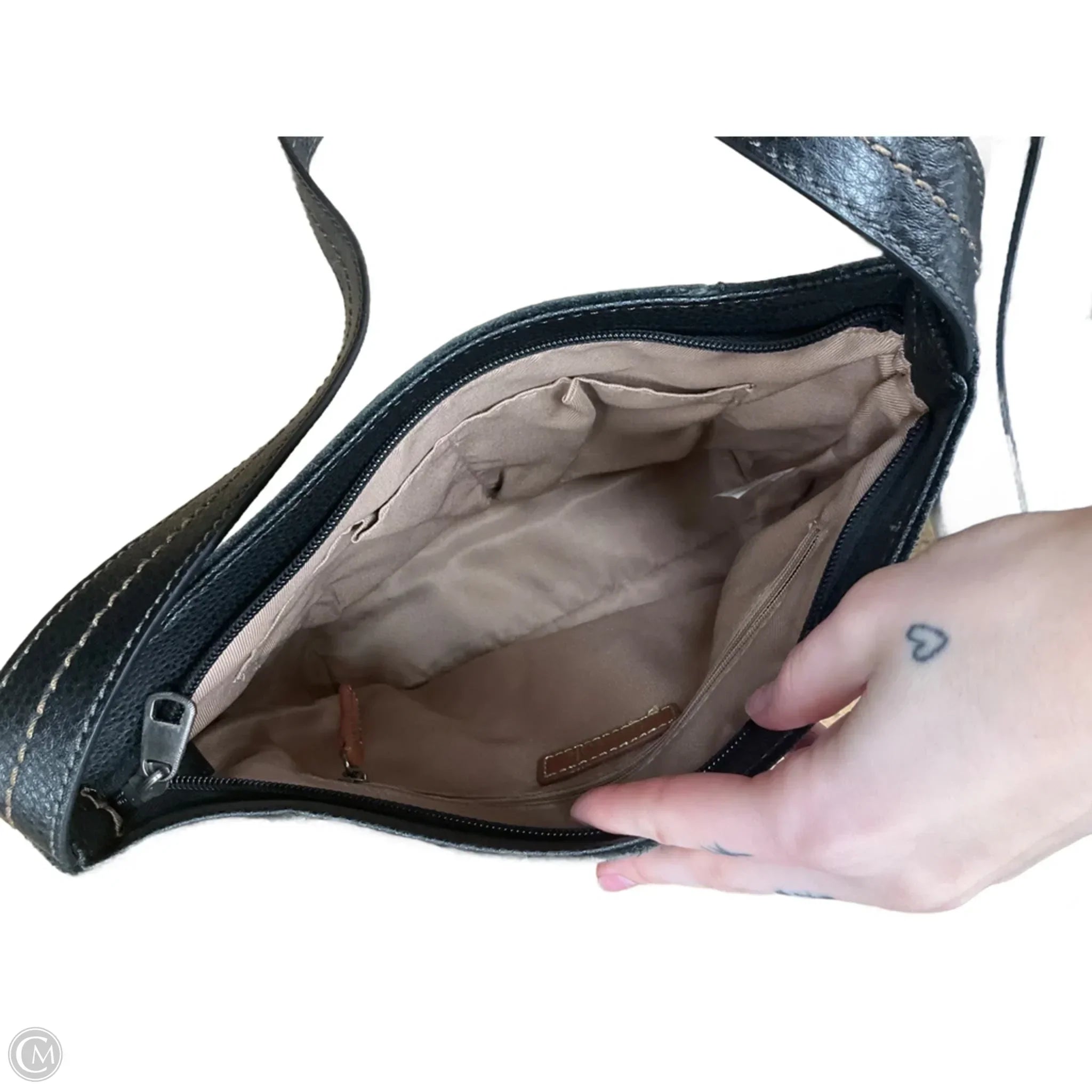 Handbag Leather By The Sak, Size: Medium