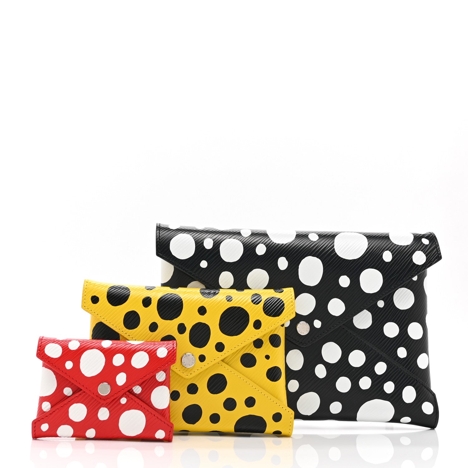 LV X YK Epi Kirigami Pochette Set Black Red Yellow
